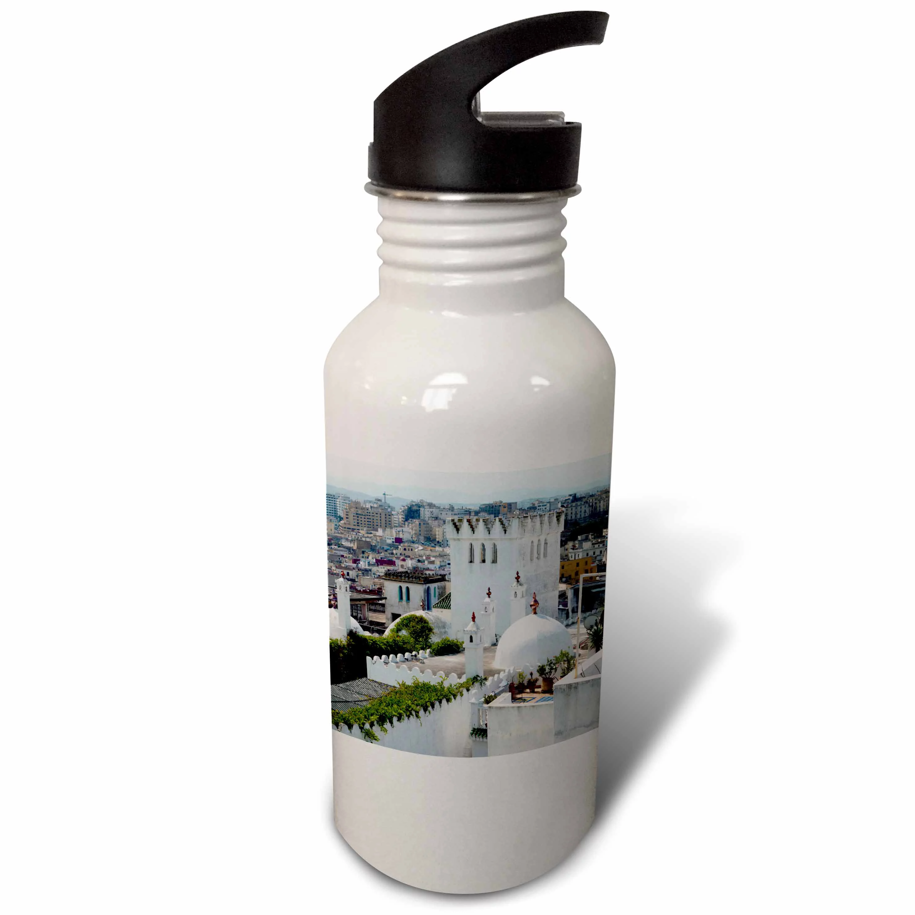 View of Tangier from the Medina, Tangier, Morocco, North Africa 21 oz Sports Water Bottle wb-189091-1