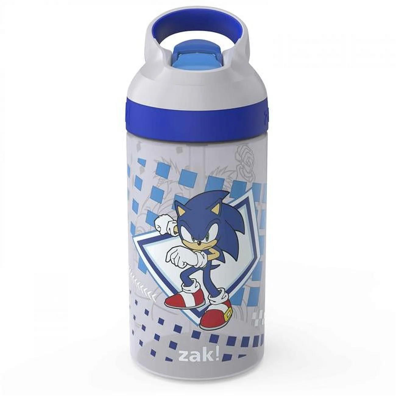 Sonic 874975 16 oz Sonic The Hedgehog Reusable Plastic Water Bottle, Blue