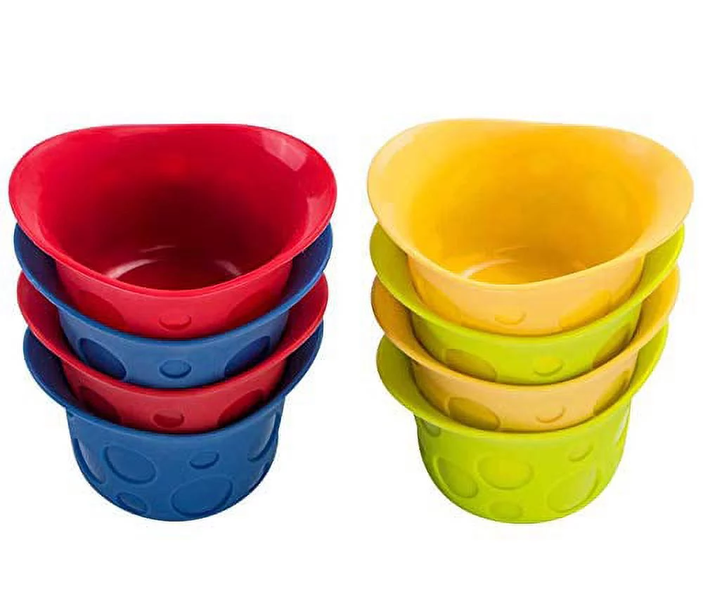 Webake Baking Cup Muffin Cupcake Liner Silicone Popover Pan Jelly Mold Dessert Tray Mini Caramel Pudding Cup 8 Pack