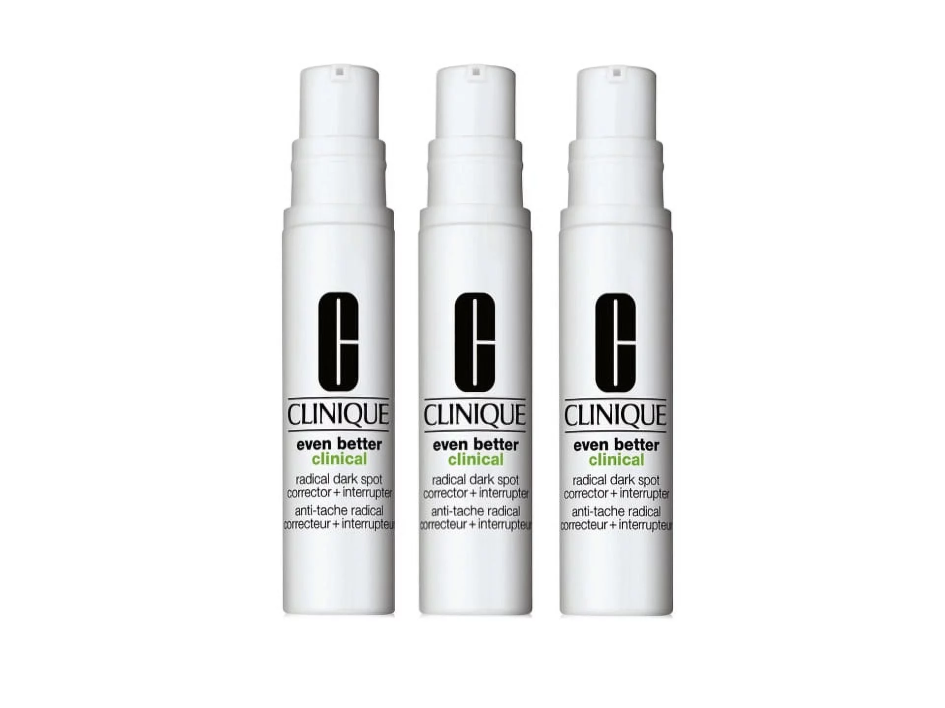 3-Pack Clinique Even Better Clinical Radical Dark Spot Corrector + Interrupter, 0.34oz / 10ml x 3 = 1.0 oz / 30 ml
