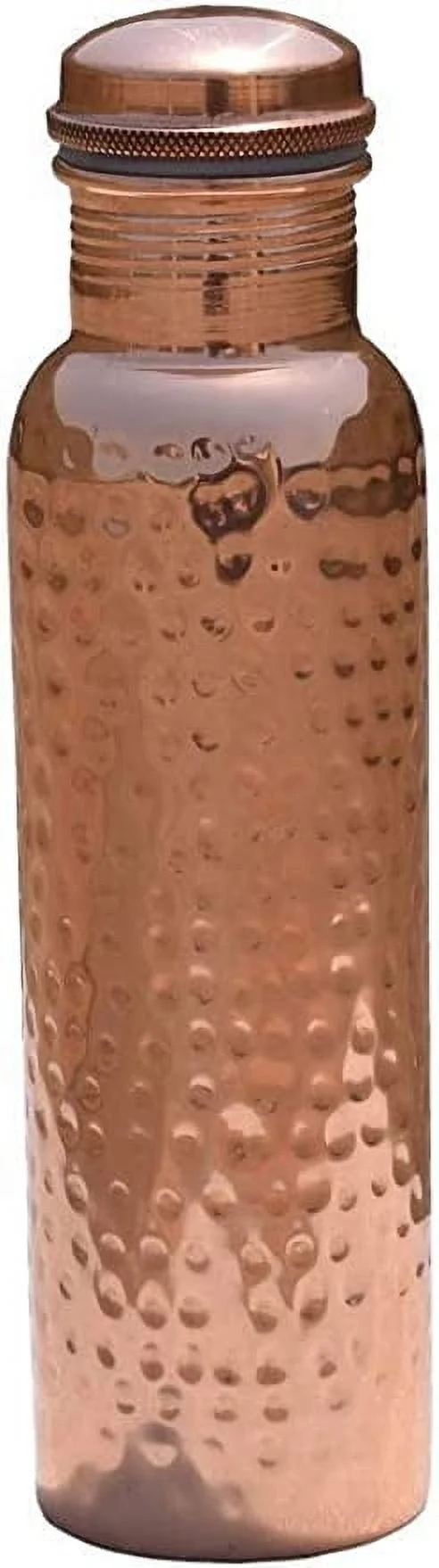 GoodsHealthShop Pure Copper Hammered Bottle Hold Water (32 Ounce) Copper Bottle With No Joint Leak Proof Copper Water Bottle For Ayurvedic Health Benefits