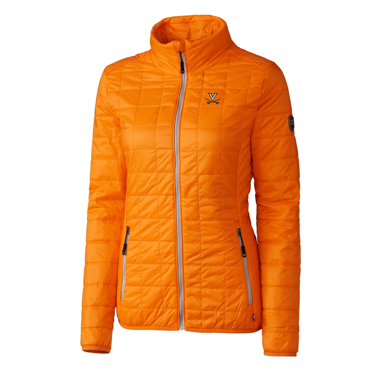 Women's Cutter & Buck Orange Virginia Cavaliers Rainier Full-Zip Puffer Jacket