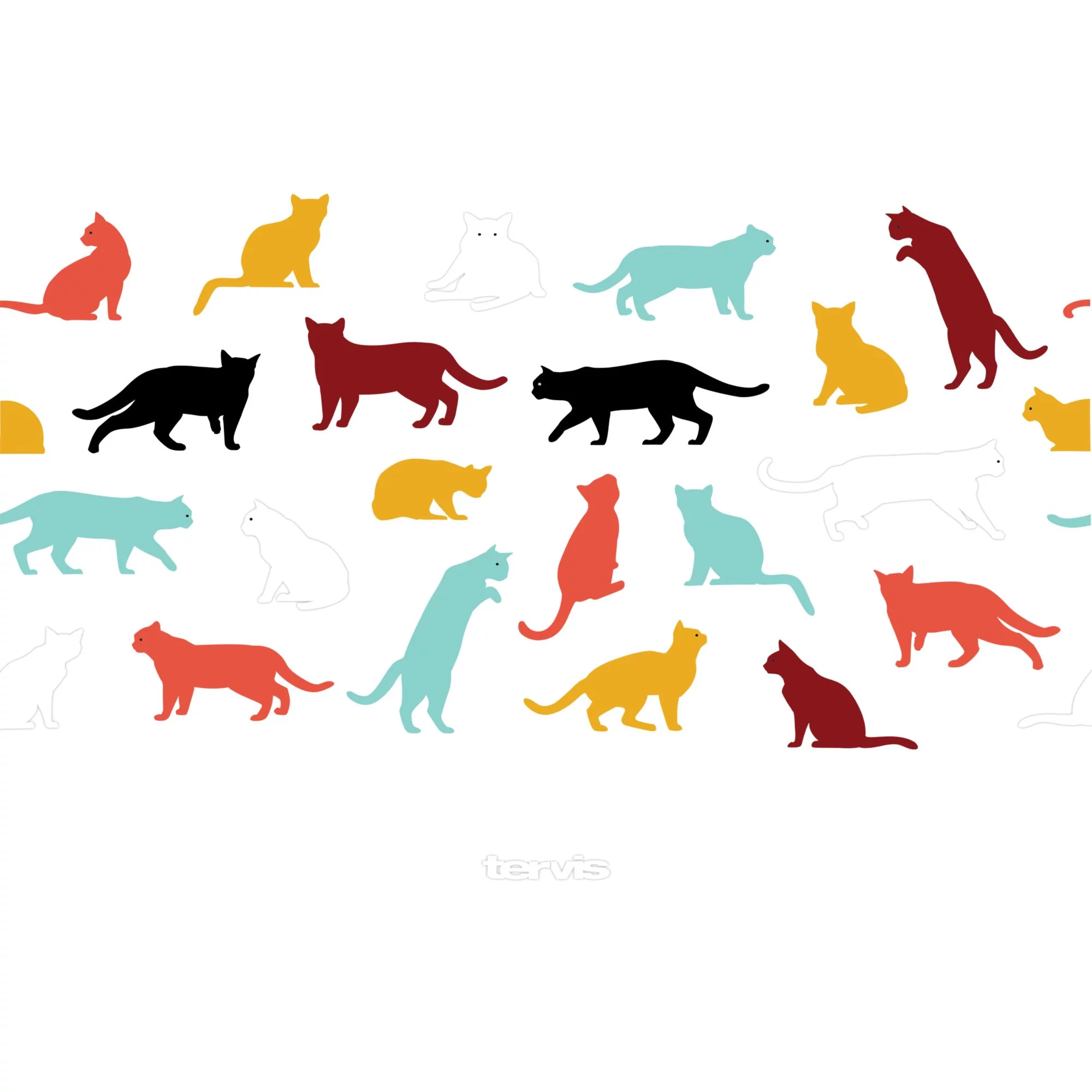 Tervis Pet Love Made in USA Double Walled  Insulated Tumbler Travel Cup Keeps Drinks Cold & Hot, 24oz, Cat Pounce Love