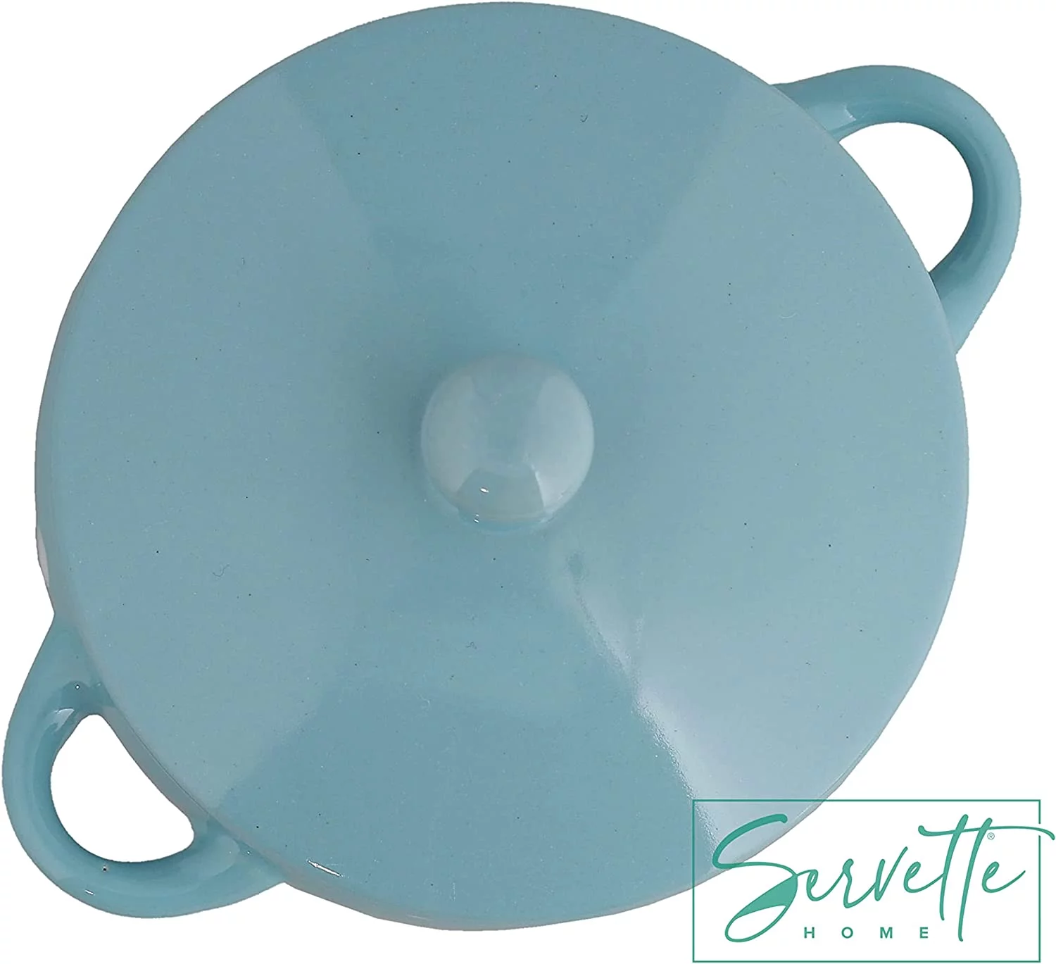 Servette Home Ceramic Soup Bowls with Handles and Lids Ceramic Polka Dot Set of 2 Blue