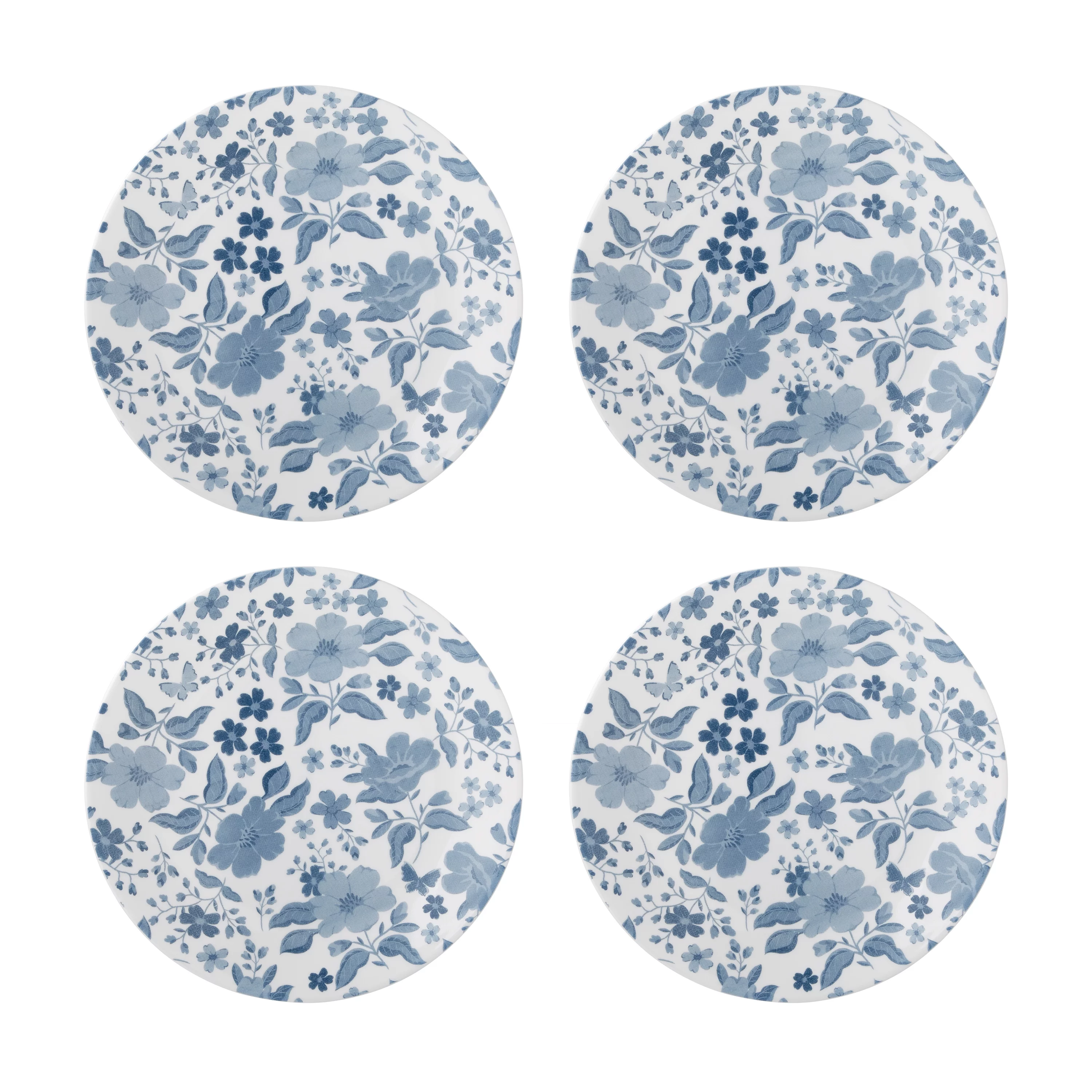 The Pioneer Woman by Corelle 4-Piece Salad Plate Set , Evie, Blue
