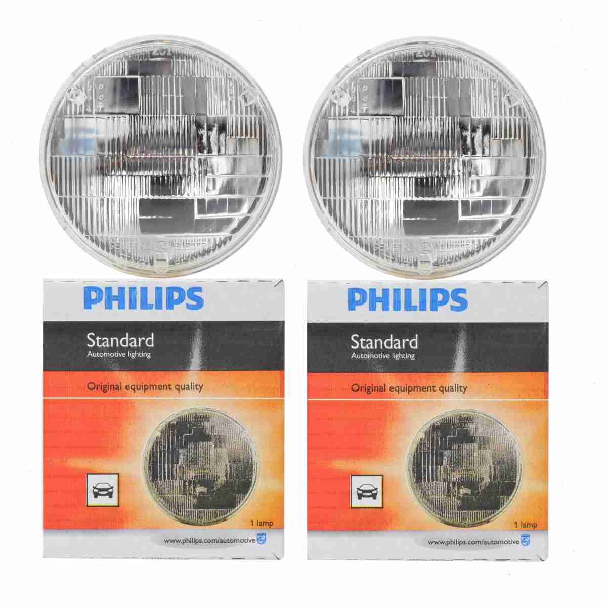 2 pc Philips Low Beam Headlight Bulbs compatible with Mercedes-Benz 230S 250S 250SE 250SEC 280S 280SE 280SEL 300SD 300SEL 350SL 380S 1966-1989 Electrical Lighting Body Exterior