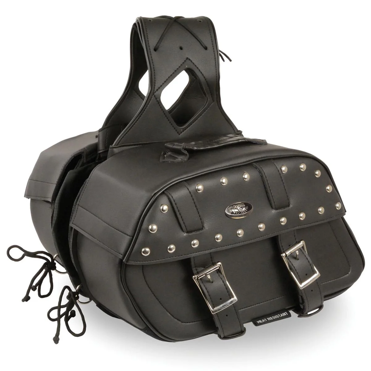 Xelement Zip-Off PVC Studded Throw Over Rounded Saddlebag