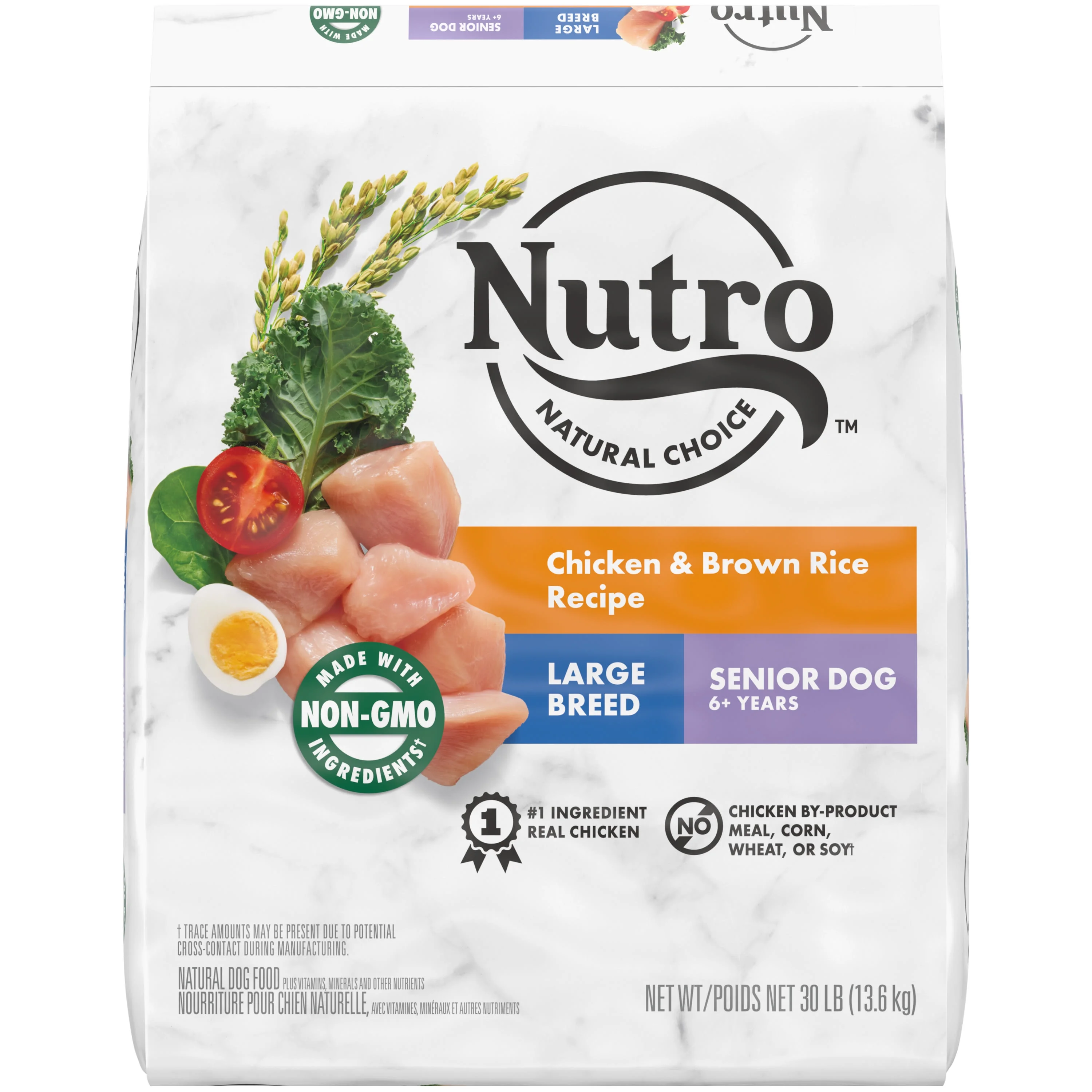 Nutro Wholesome Essentials Farm-Raised Chicken, Brown Rice & Sweet Potato Recipe Large Breed Senior Dry Dog Food 30 Pounds