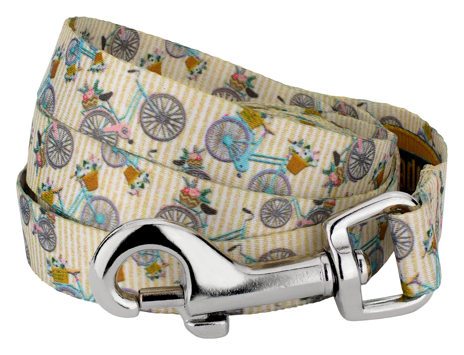 Country Brook Petz® 1/2 inch Vintage Bicycles Dog Leash, 6 Foot