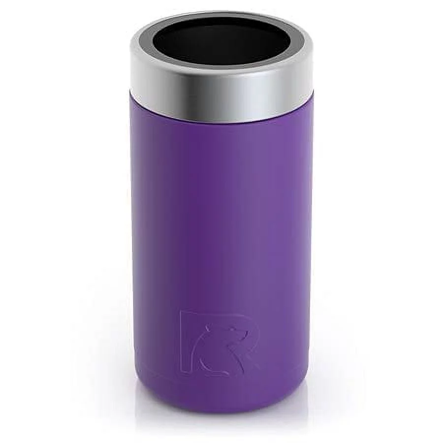 RTIC Craft Can Cooler with Splash Proof Lid, Majestic Purple, 16 oz, Double Wall Vacuum Insulated, Stainless Steel, Sweat Proof