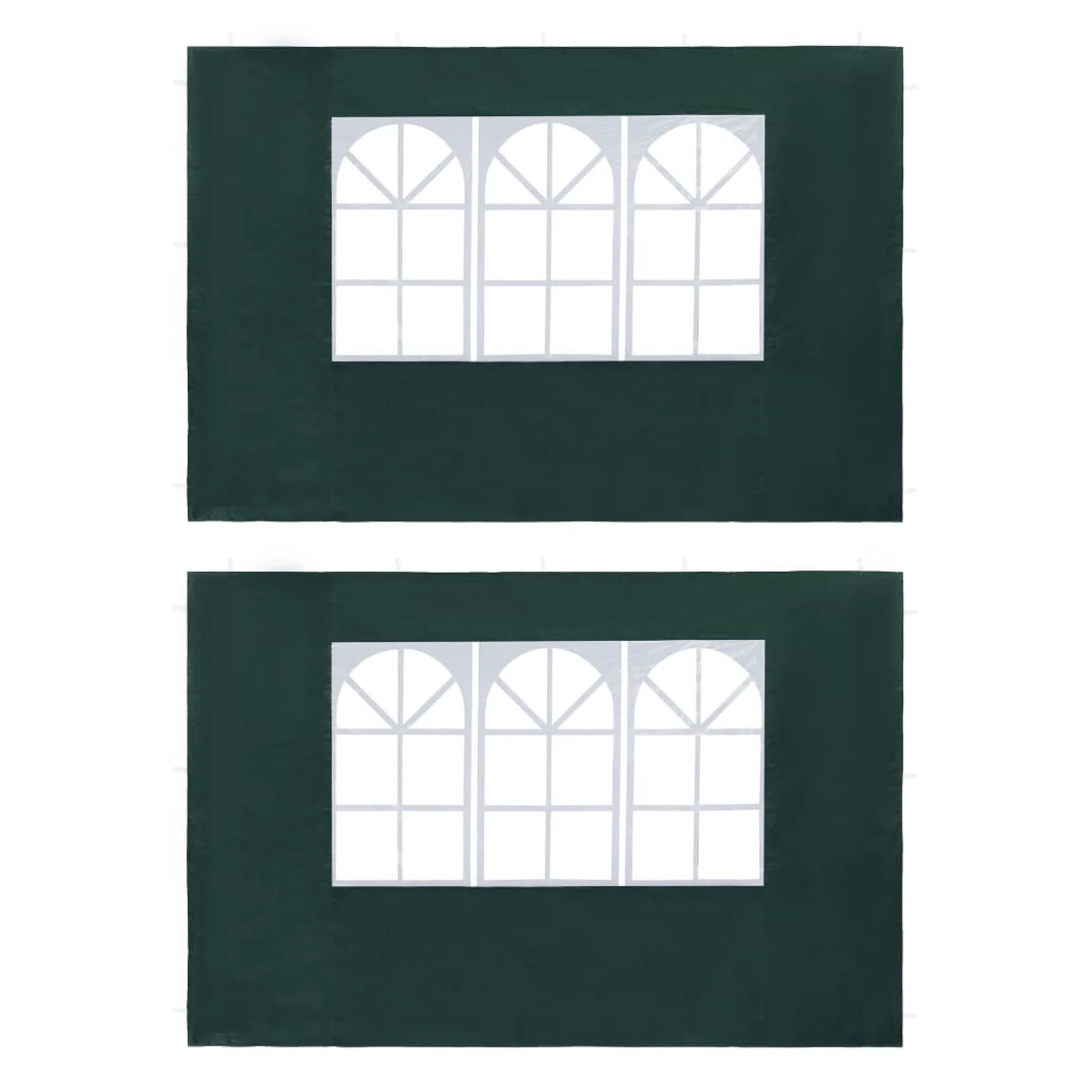 Tomshoo Party Tent Sidewall 2 pcs with Window PE Green