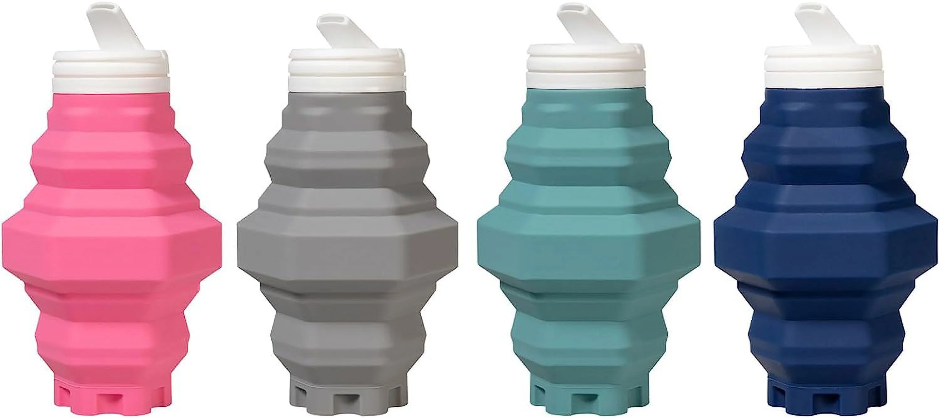 Collapsible Water Bottle Reusable 500ml Silicone Water Bottle For Gym Camping Hiking Leak Proof Sport Water Bottles Space-saving Water Bottle