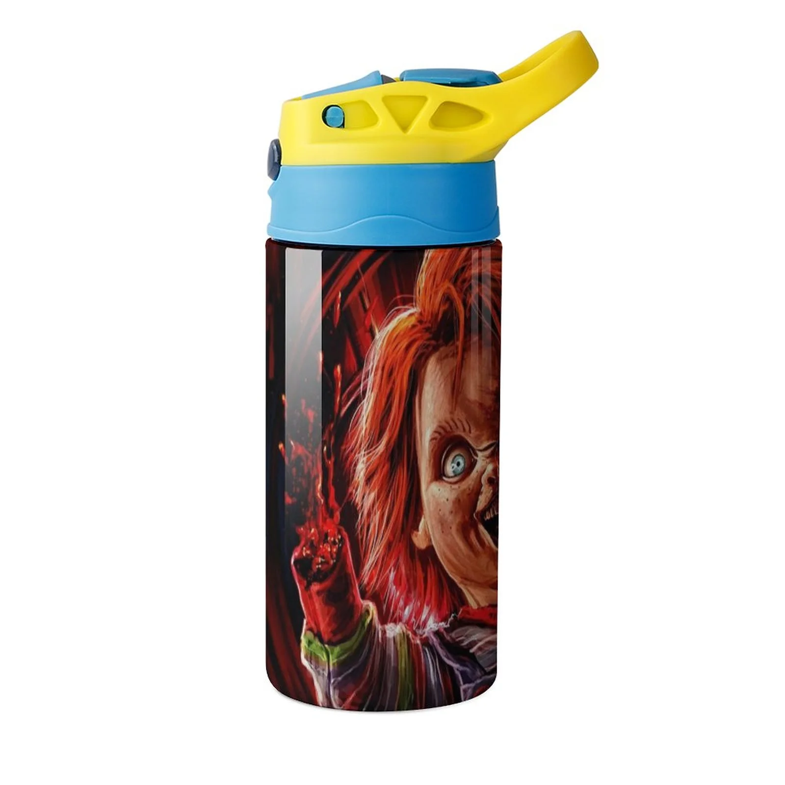 Blood Art Scary Kid's Insulated Water Bottle With Straw Vacuum Stainless Steel Cup Leak-Proof Children Toddler Thermoses