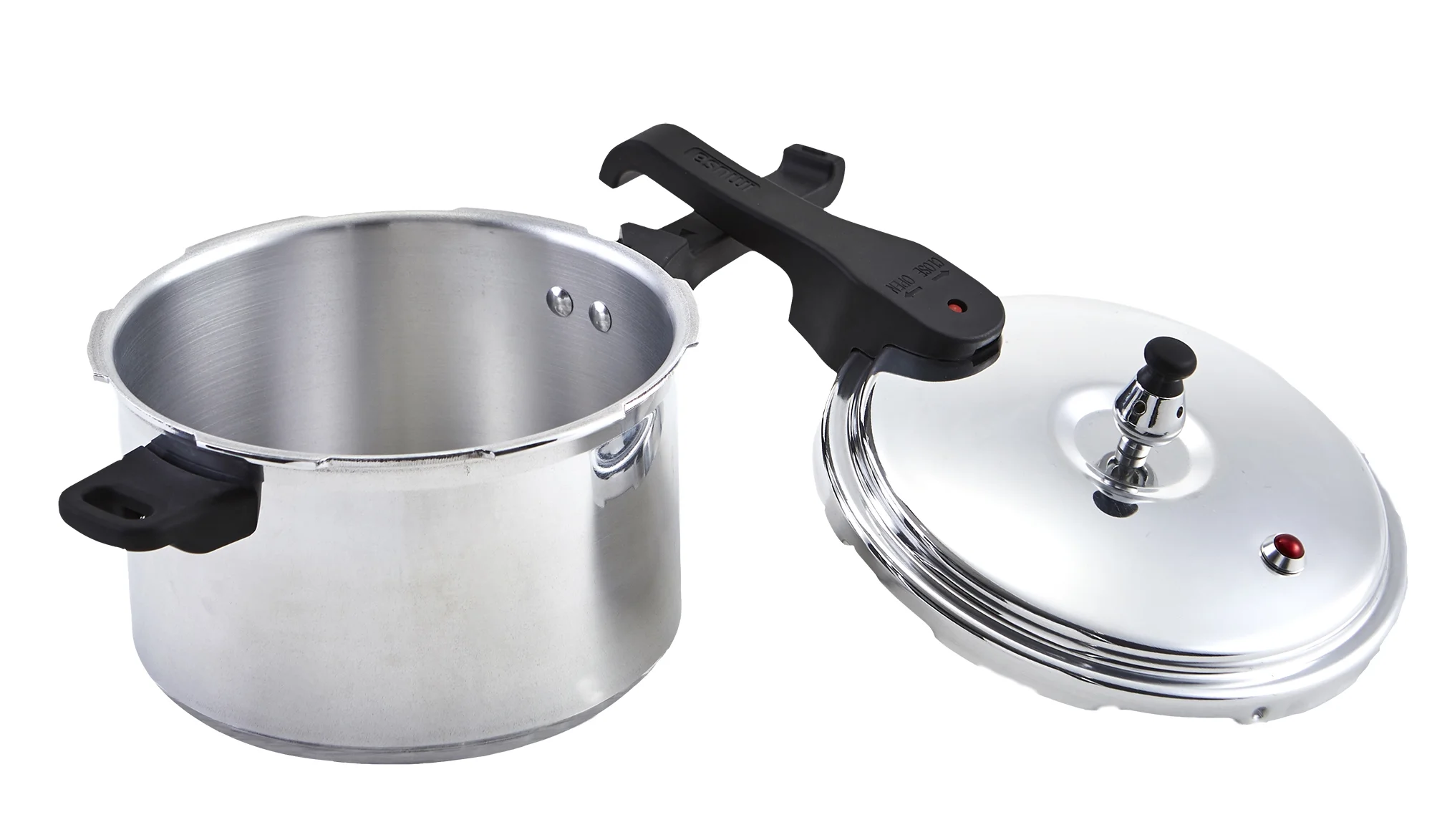 Imusa 7 Quart Stovetop Natural Finish Basic Pressure Cooker, Silver