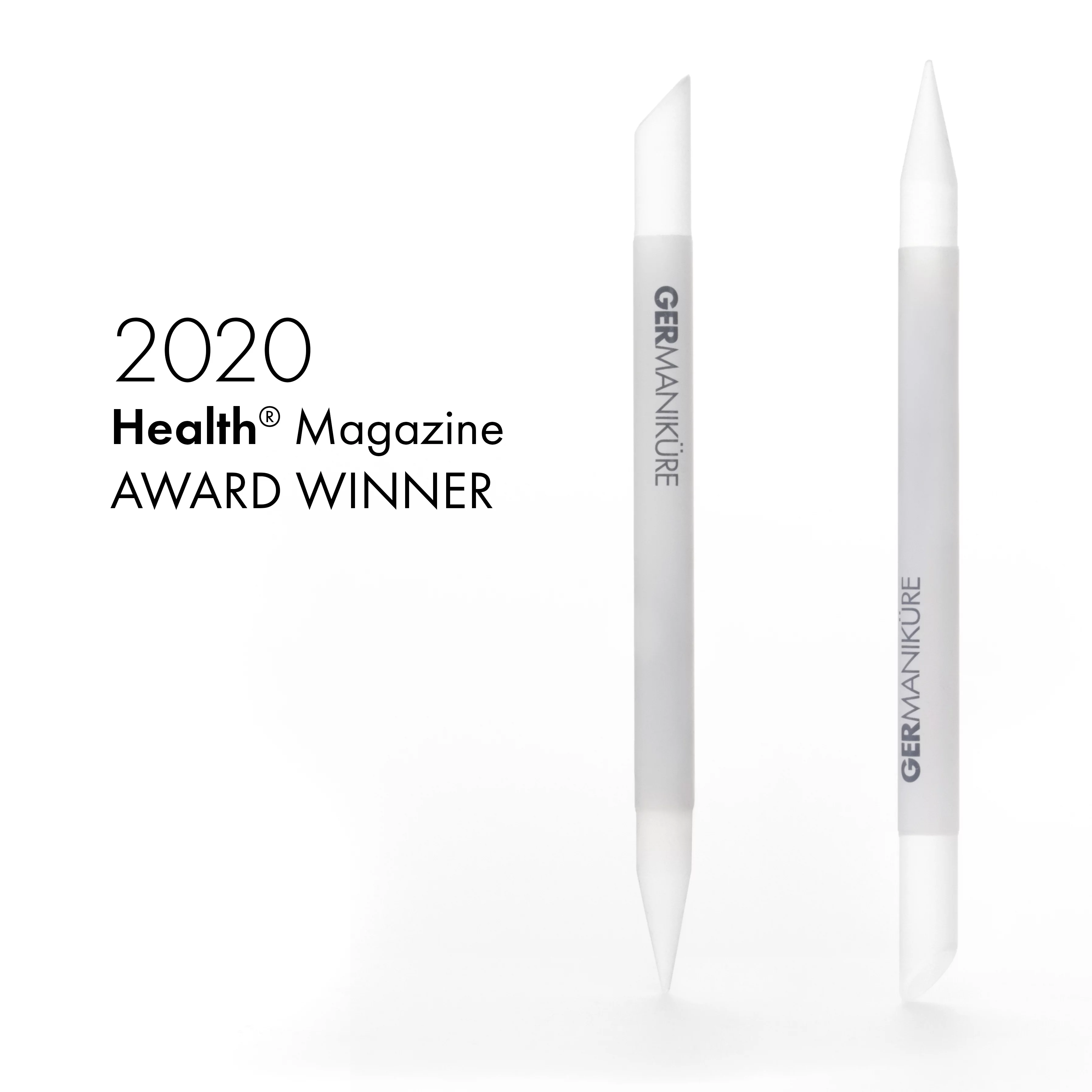 GERMANIKURE Crystal Glass Nail File Set in Magenta Leather Case – Handmade in Czech Republic – Professional Manicure & Pedicure Supplies – Glass Cuticle Stick, Pusher, Callous Remover