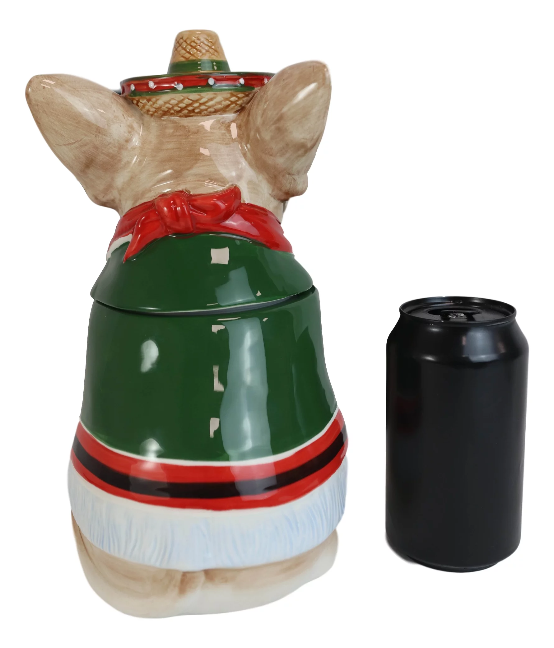 Ceramic Cinco De Mayo Chihuahua Dog With Sombrero Hat And Serape Cookie Jar 10