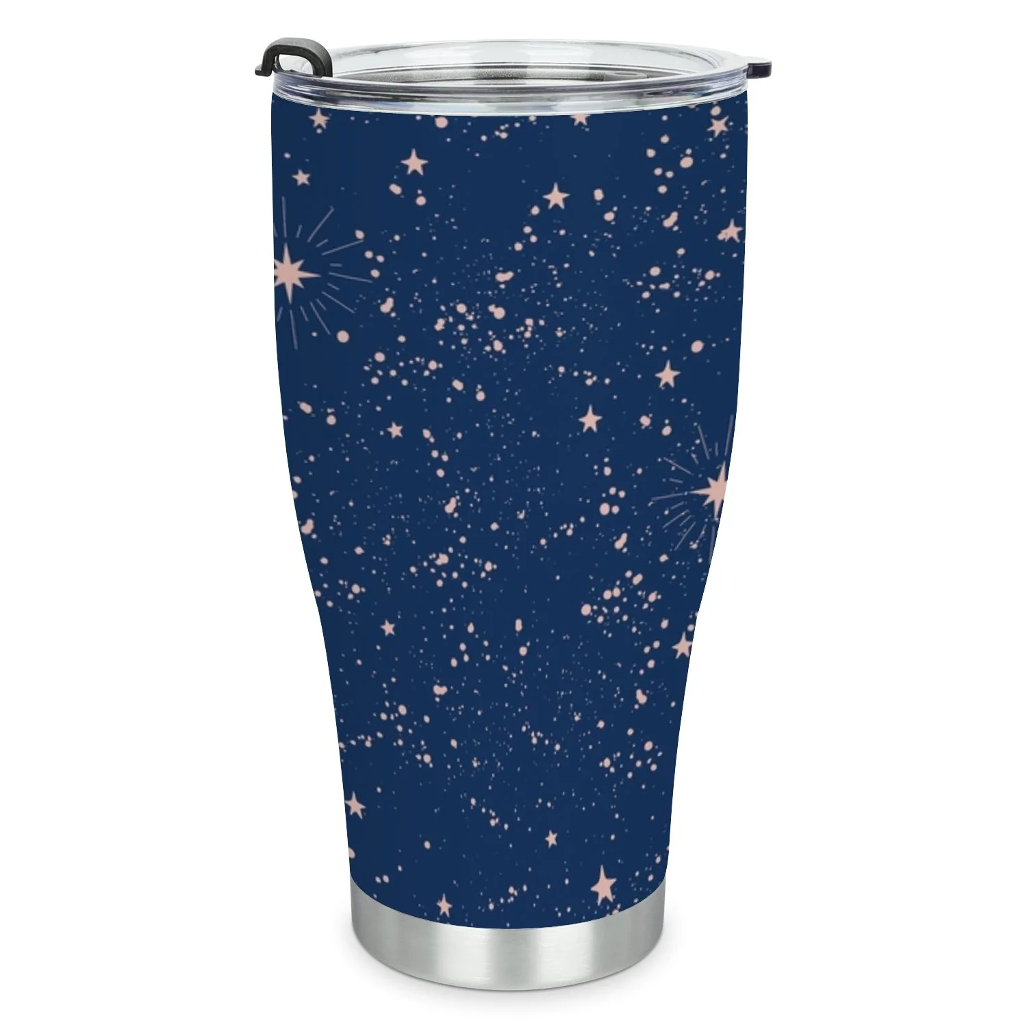 Hidove Stainless Steel Tumbler, Seamless Boho Pattern with Stars 30oz Leak Proof & Stainless Steel Bottle for Hot & Cold Drinks - Coffee Travel Mug, Water Metal Canteen, Thermal Cup