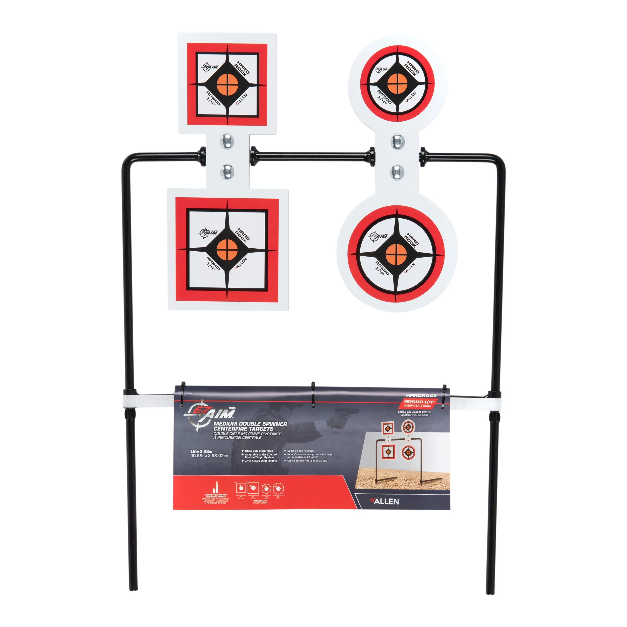 Ez Aim Hardrock Ar500 Steel Spinner Targets Stand, 16