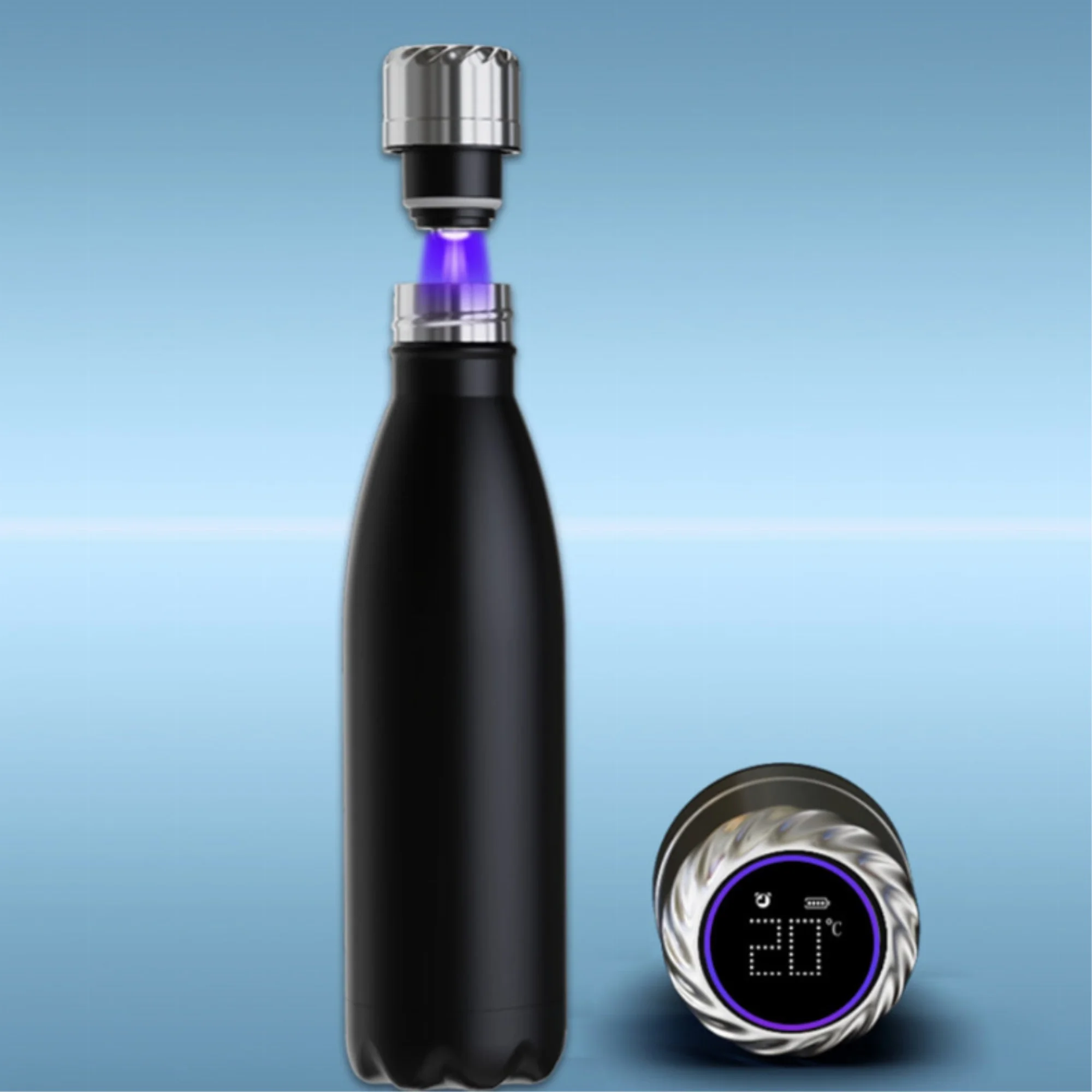GEN X UV Light Safe And Smart Water Bottle Basic Black