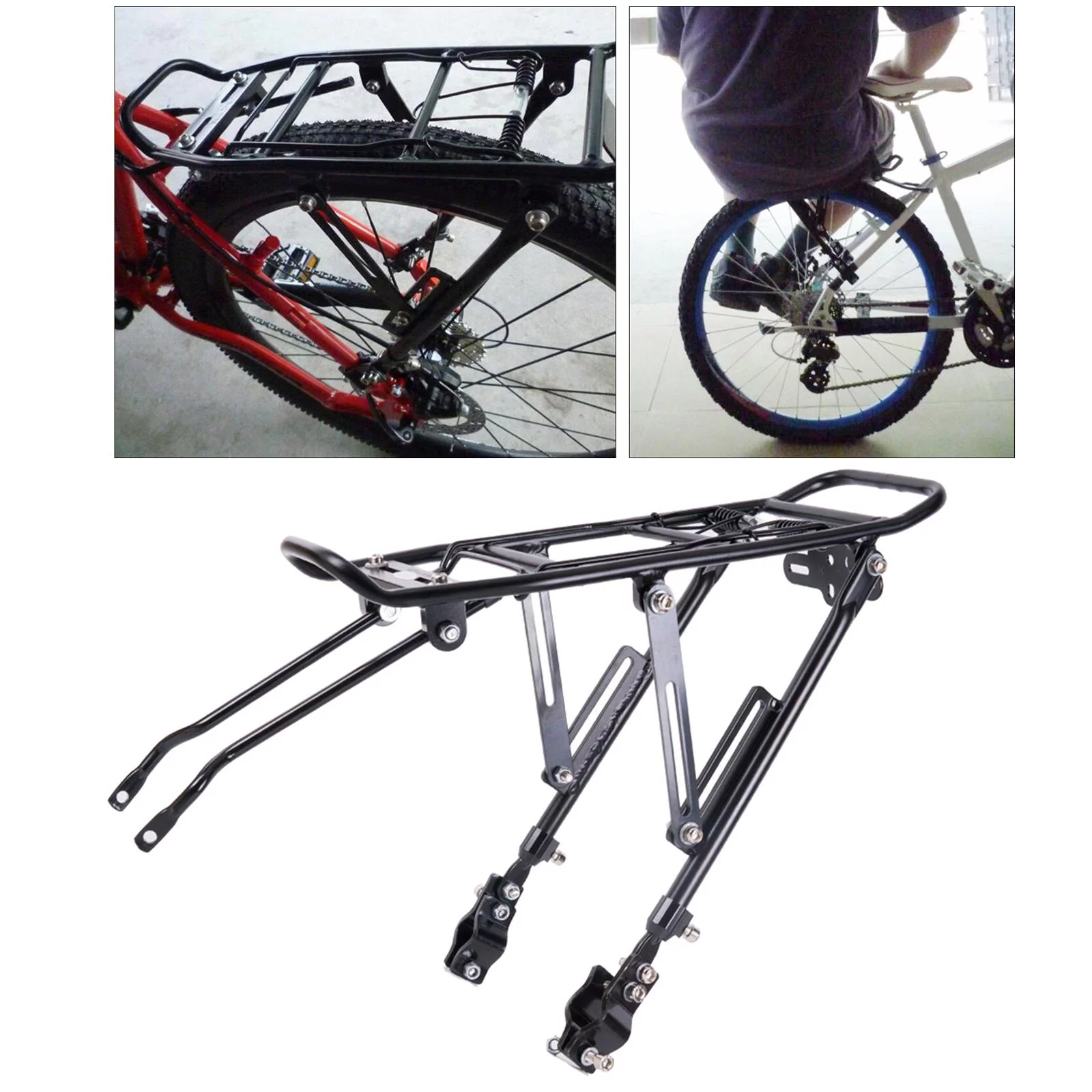 Rear Road Bike Touring Carrier Luggage rack and shelf Carrying Gym Bag Tailstock Holder