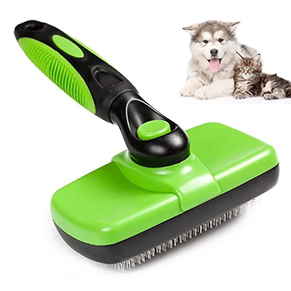 Bartz Cleaning Slicker Brush, Pet Grooming brsuh for Dogs and Cats, Gently Removes Shedding Loose Hair Tangled Matted Fur for Medium Large Dogs and Cats with Short or Long Hair