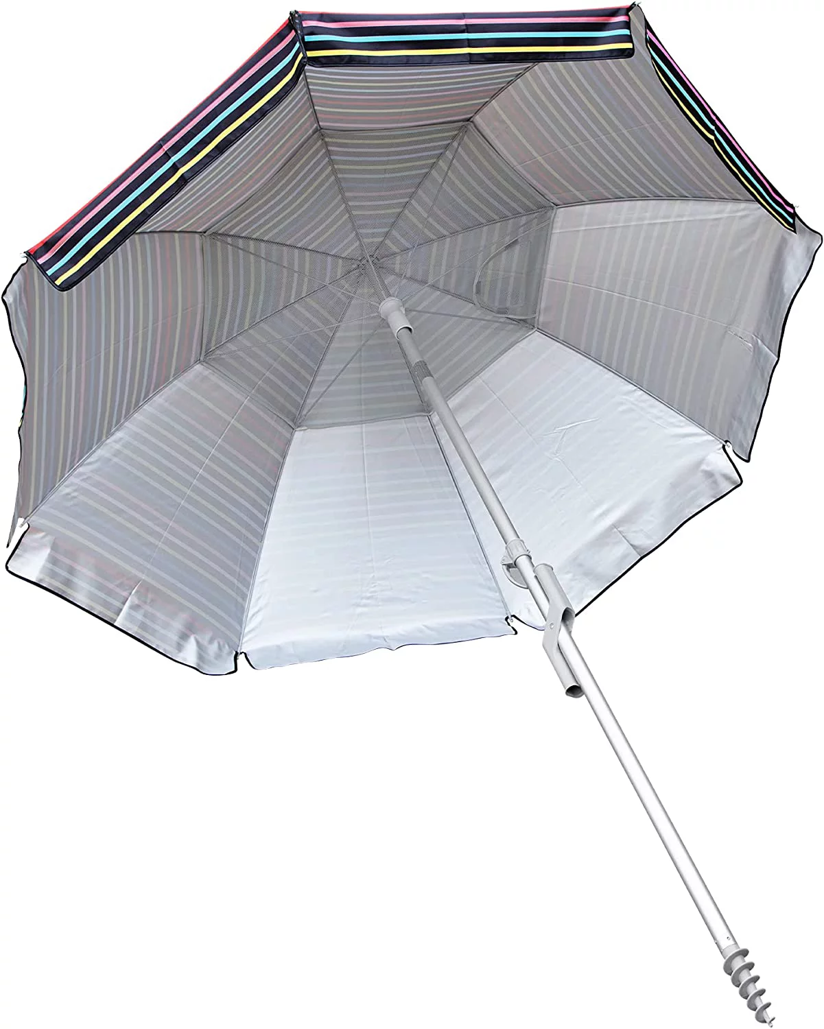 E-Z UP EZUUMB7HRVM 7 ft. Venice Mod Black Hurley Umbrella