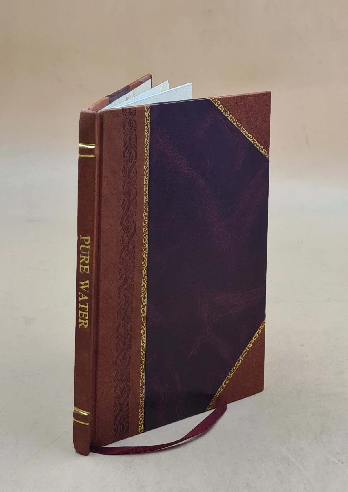 Pure water Crystal Spring Water natural mineral spring water. [Leather Bound]