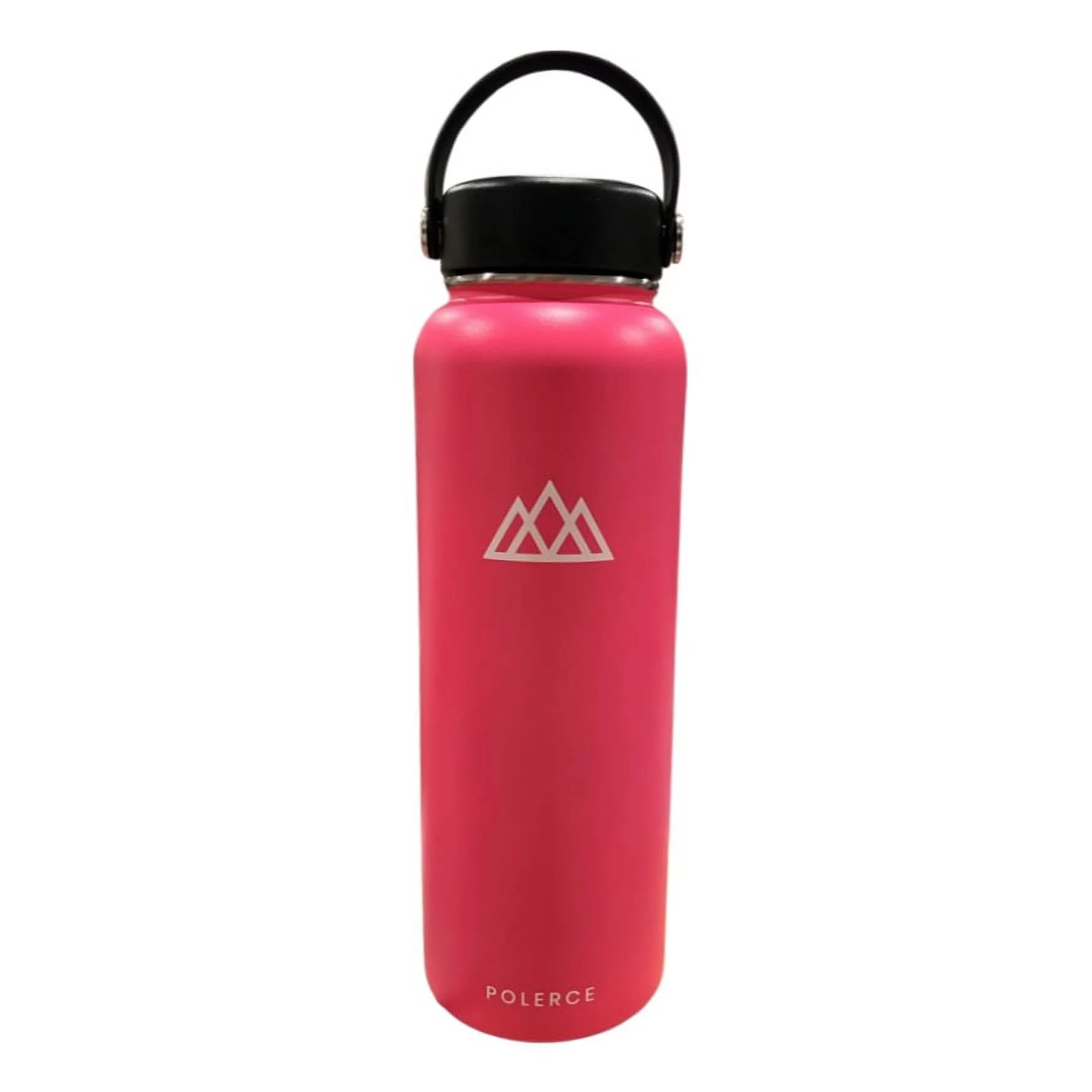 Vacuum Insulated Bottle - Stainless Steel Thermally Insulated Flask with Flex Cap - 40 Fl Oz - Pink - by Polerce