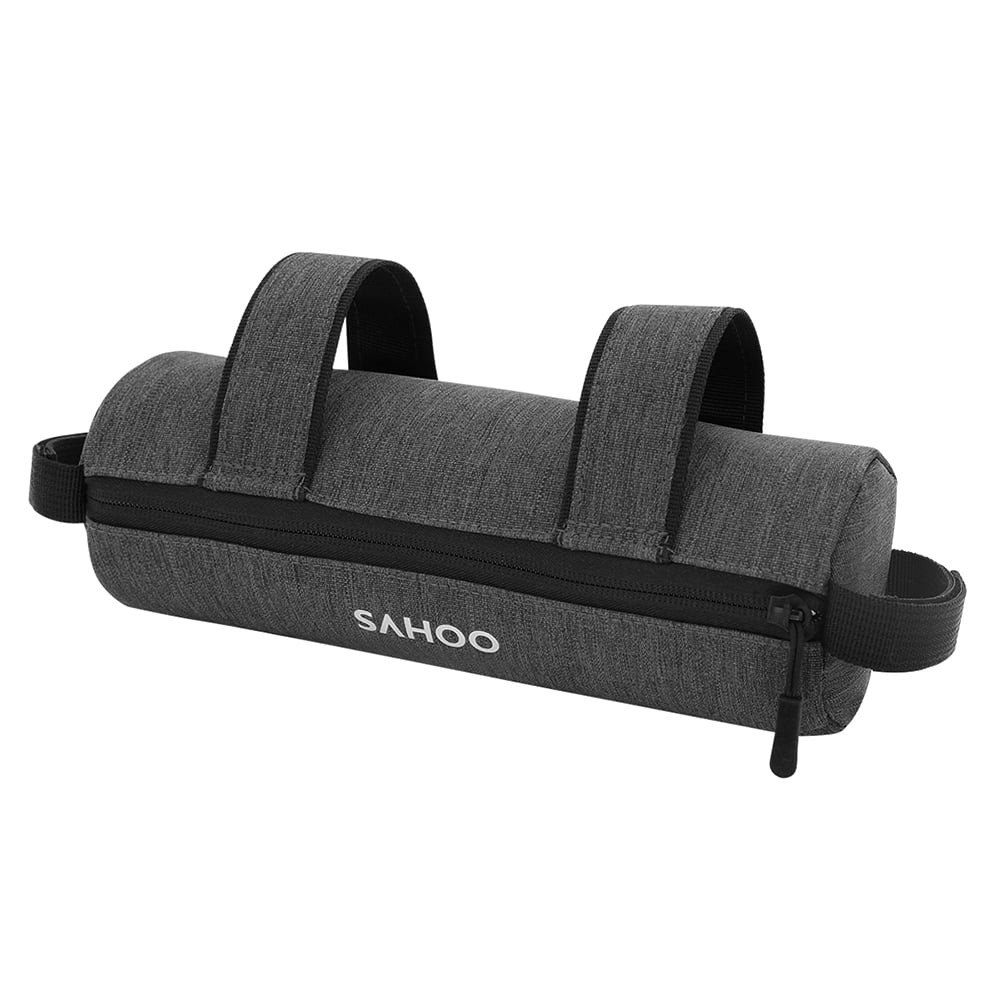 SAHOO Bike Handlebar Bag Cycling  Tube Bag Bike  Front Frame Bag Cycling Strap-on Storage Bag