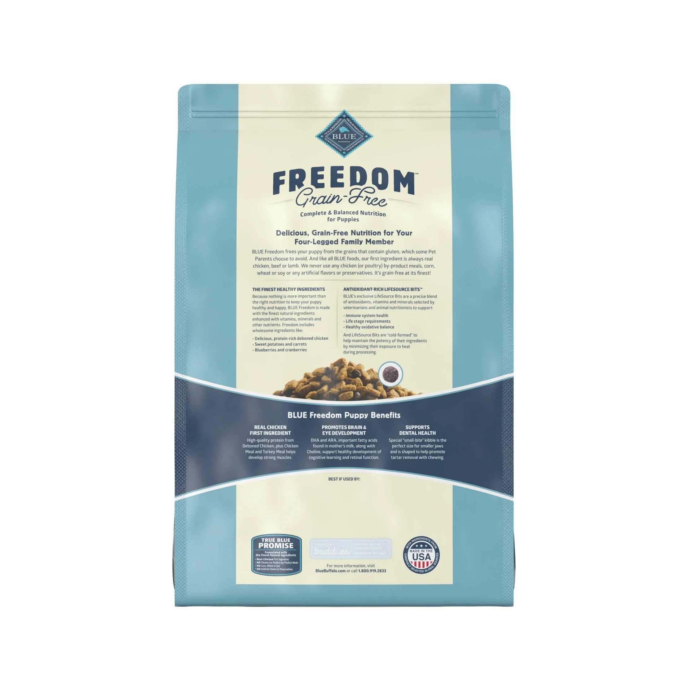 Freedom Grain Free with Chicken, Peas & Potatoes Puppy Dry Dog Food - 11lbs