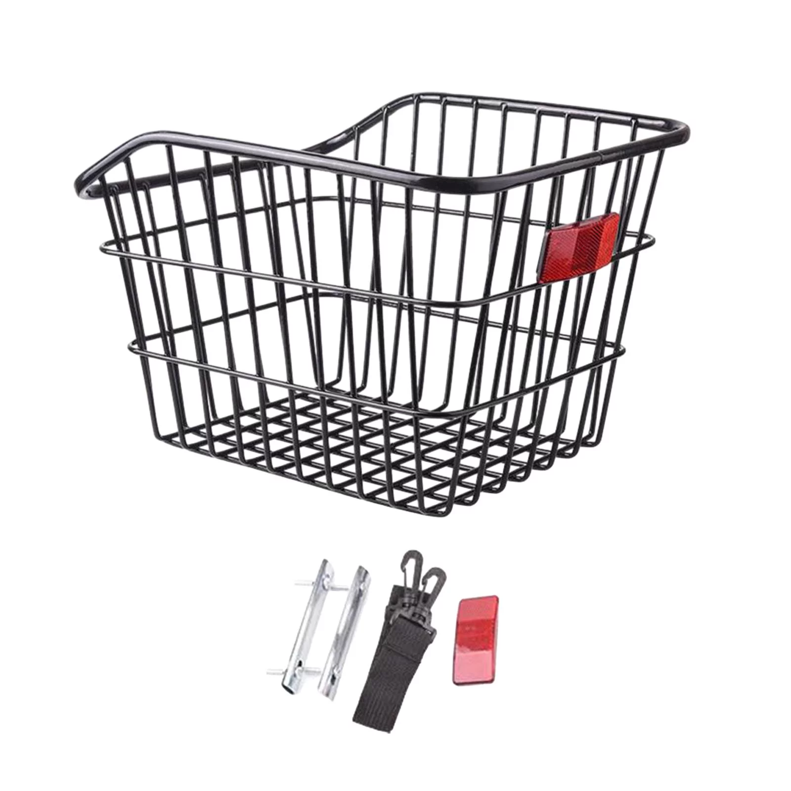 Rear Storage Basket Metal without Cover Accessories for Folding Bike