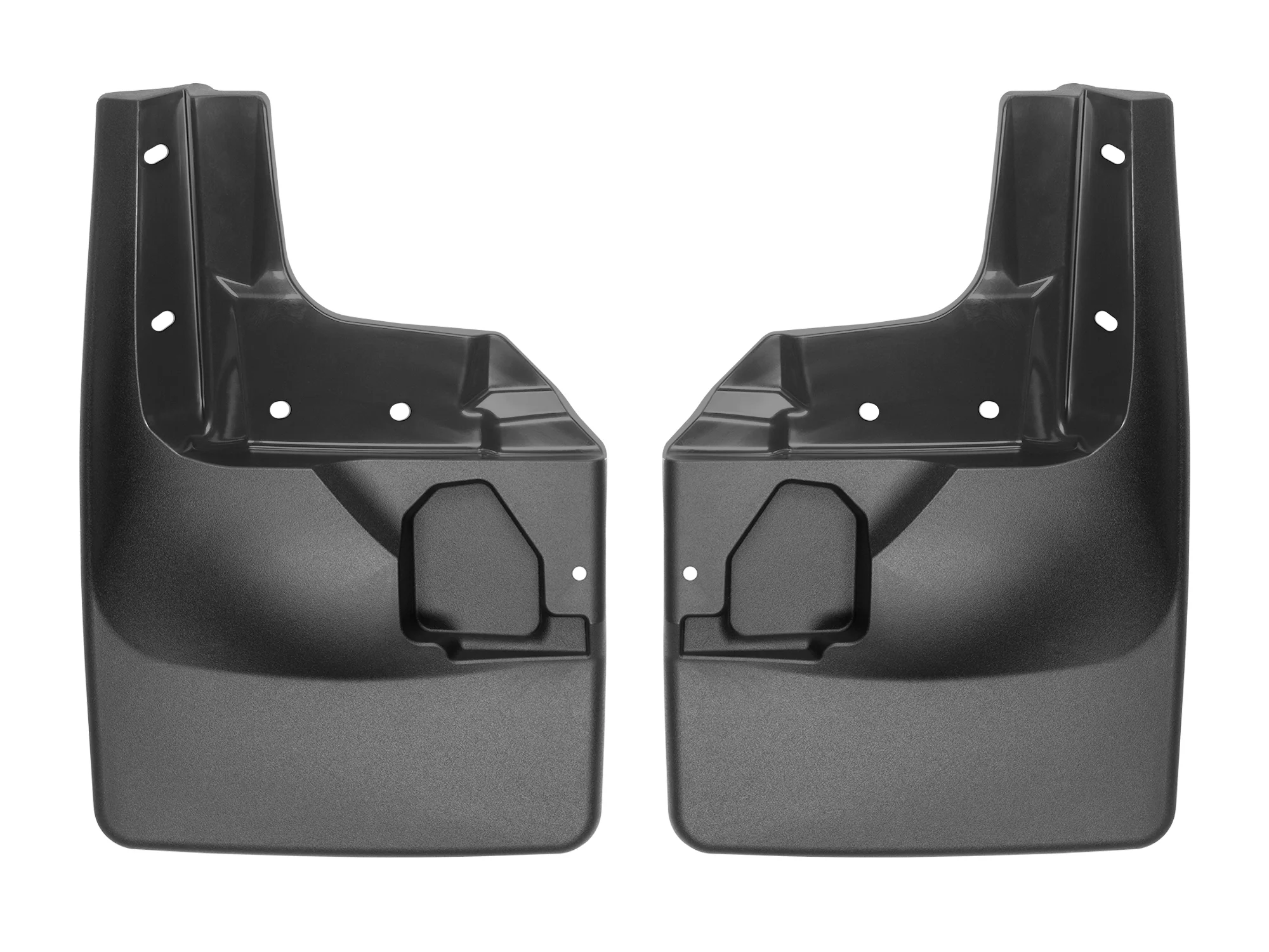 WeatherTech Custom No Drill Splash Guard MudFlaps compatible with Jeep Wrangler 2-Door, Wrangler 4-Door, Gladiator, Front Pair - Black