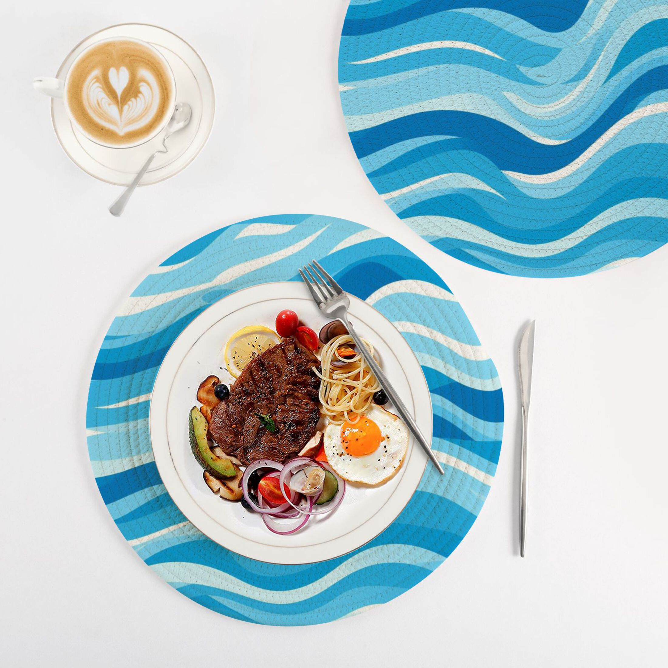 Blue Liquid 3 PCs Pot Holders Trivets Kitchen 15