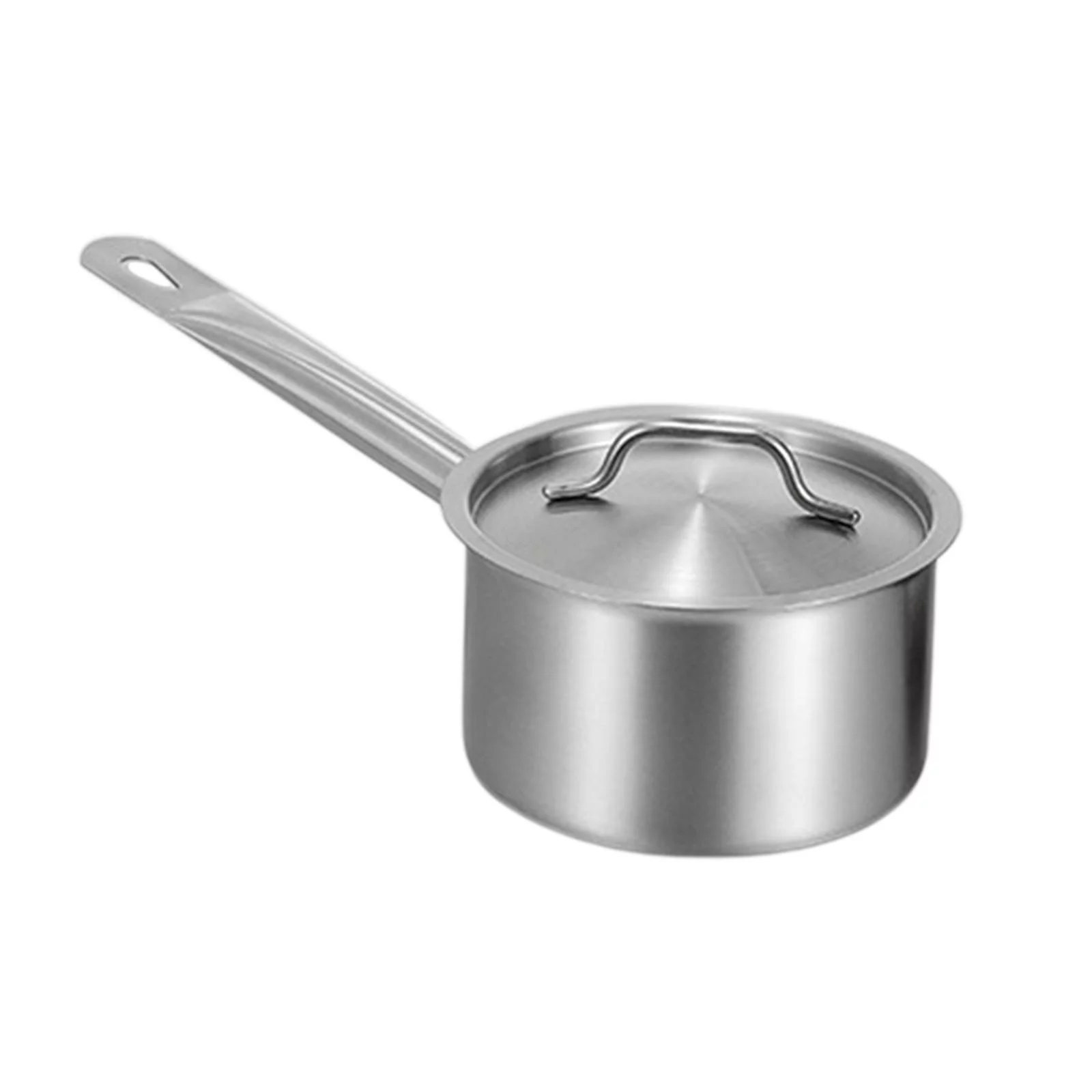 Saucepan with Lid Induction Pot, Soup Pasta Spaghetti with Cover, Stainless Steel Cooking Pot Milk Pot for Restaurant Kitchen Restaurants .9L