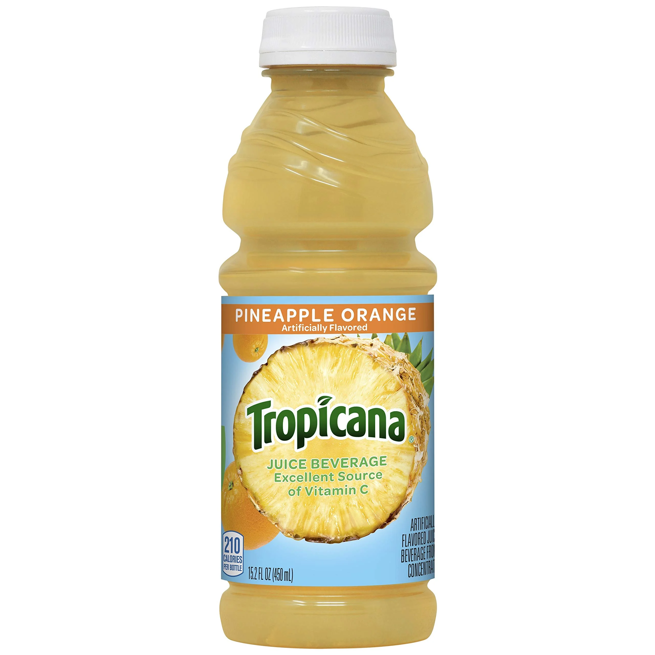 Tropicana Juice Beverage, Pineapple Juice, 15.2 Fl Oz (Pack Of 12) - Real Fruit Juices, Vitamin C Rich, No Added Sugars, No Artificial Flavors