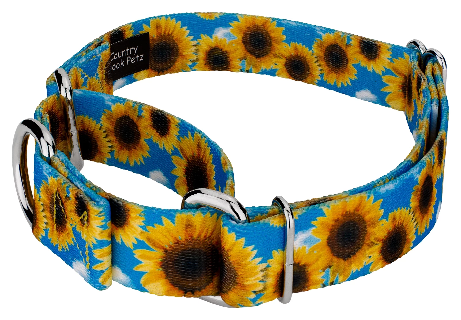 Country Brook Design® Sunflowers Martingale Dog Collar and Leash, Extra Large