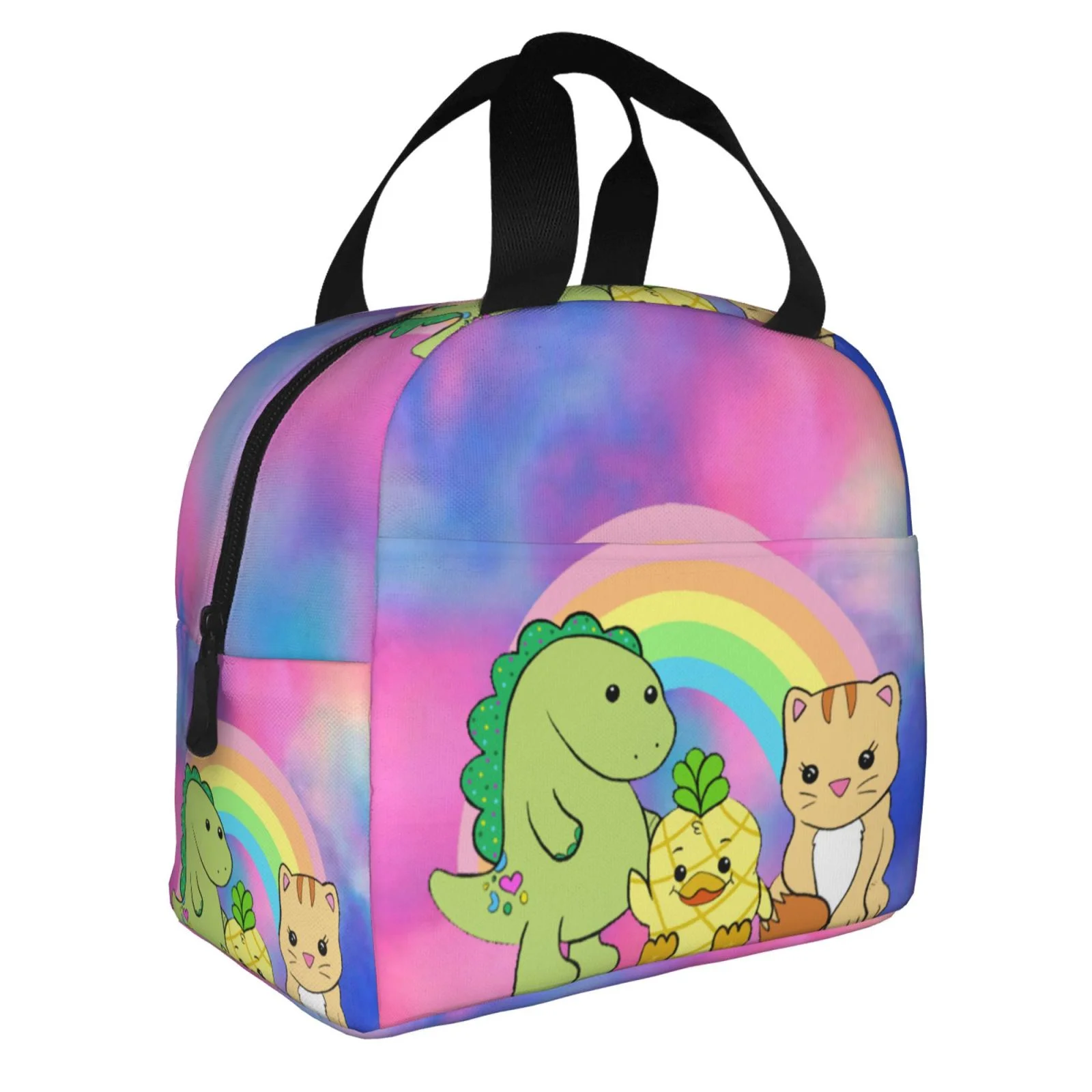 Cartoon Moriah Dinosaur Insulated Lunch Bag Boys Girls Portable Lunch Box Lightweight Thermal Cooler Bento Bag For School Picnic Office