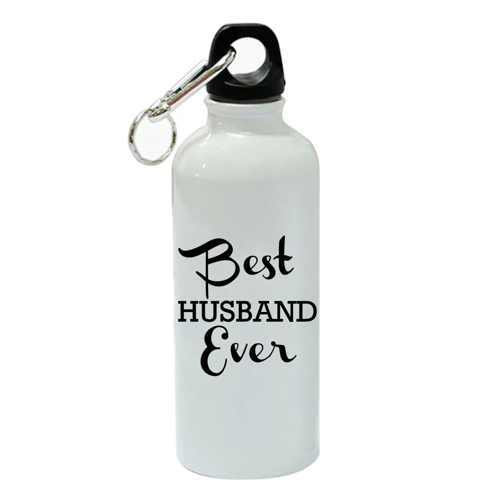 Best Husband Ever White Aluminum Sports 20 oz Water Bottle