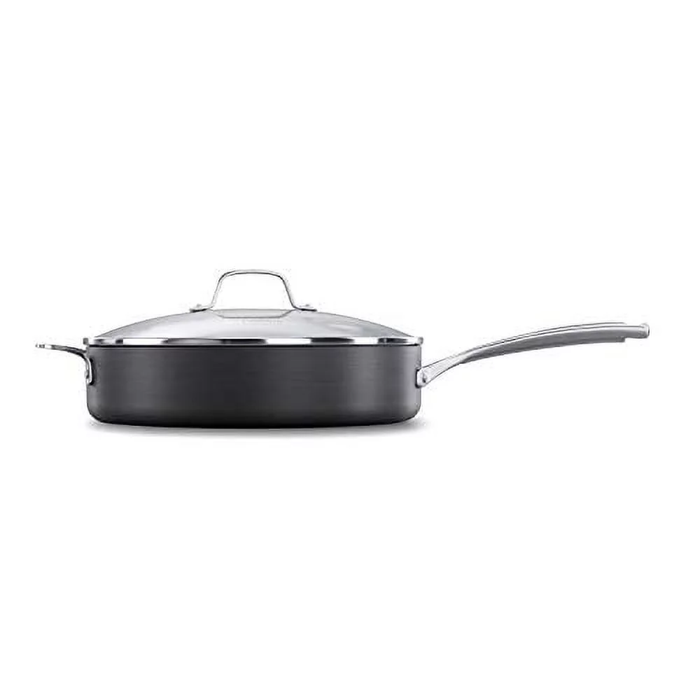 Used Calphalon Classic Nonstick Saute Pan with Cover, 5 Quart, Grey