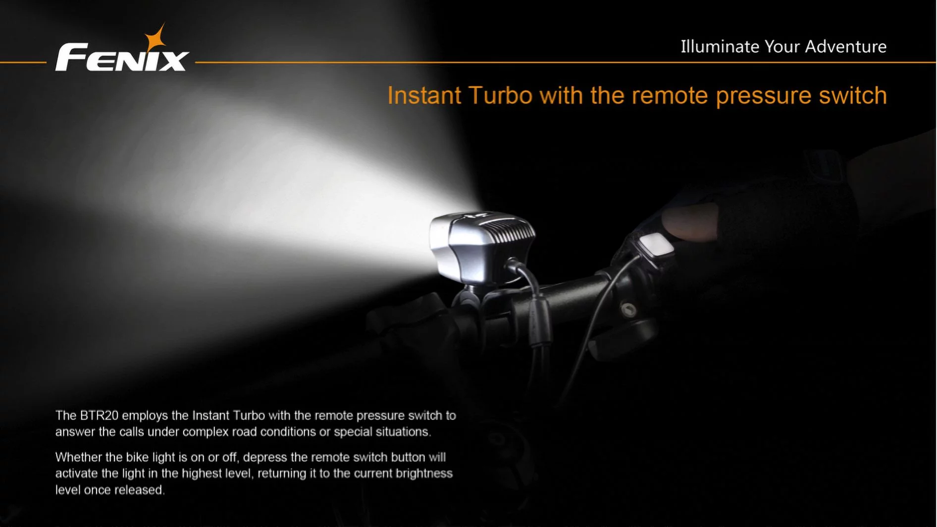 Fenix BTR20 CREE XM-L T6 800 Lumen NEUTRAL WHITE Rechargeable LED Bicycle Light