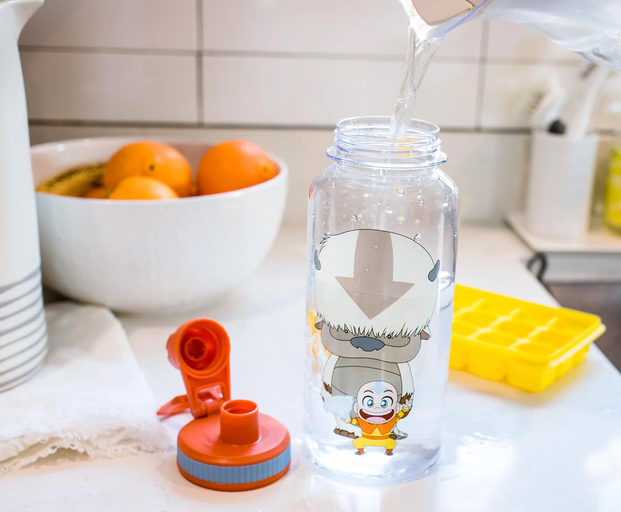 Anime & Manga 825656 32 oz Avatar - The Last Airbender Chibi Icons Water Bottle with Stickers