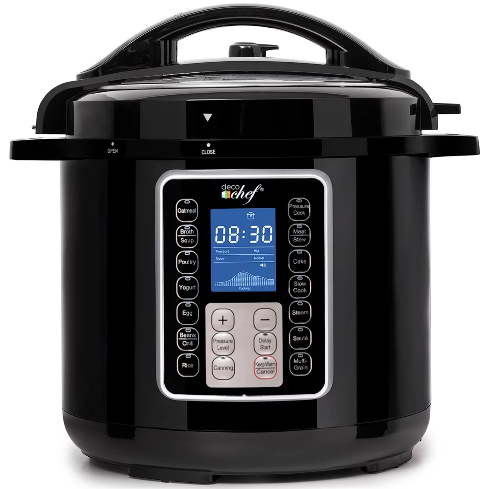 Deco Chef 8 QT 10-in-1 Pressure and Slow Cooker Multi-Mode Cooking with Warranty
