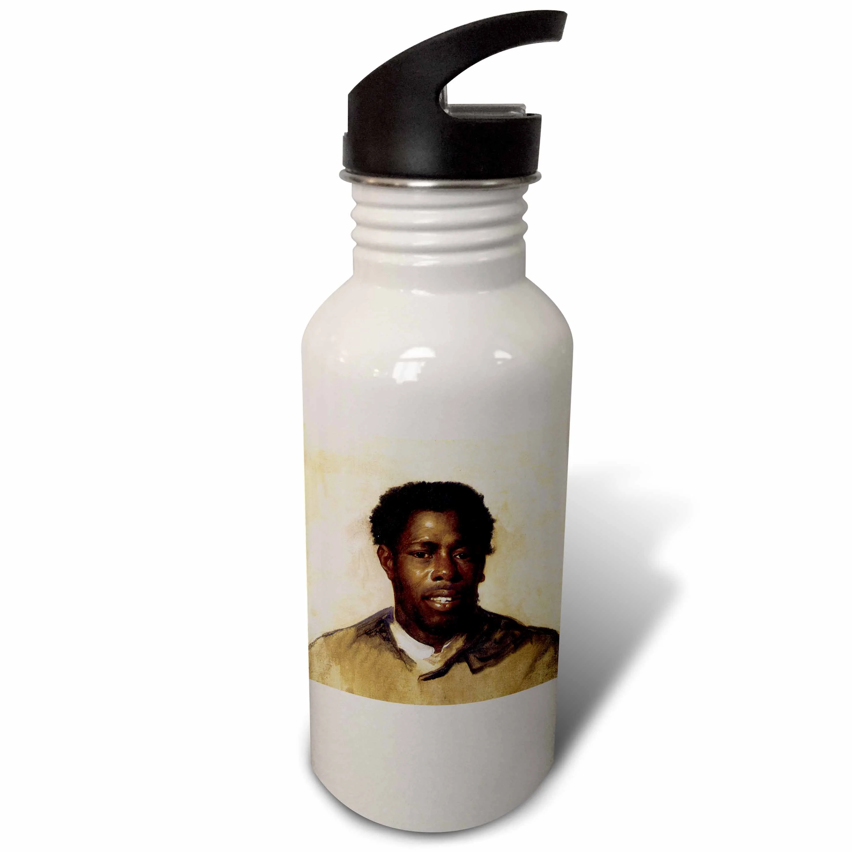 Head of a Negro by John Singleton Copley  21 oz Sports Water Bottle wb-128051-1