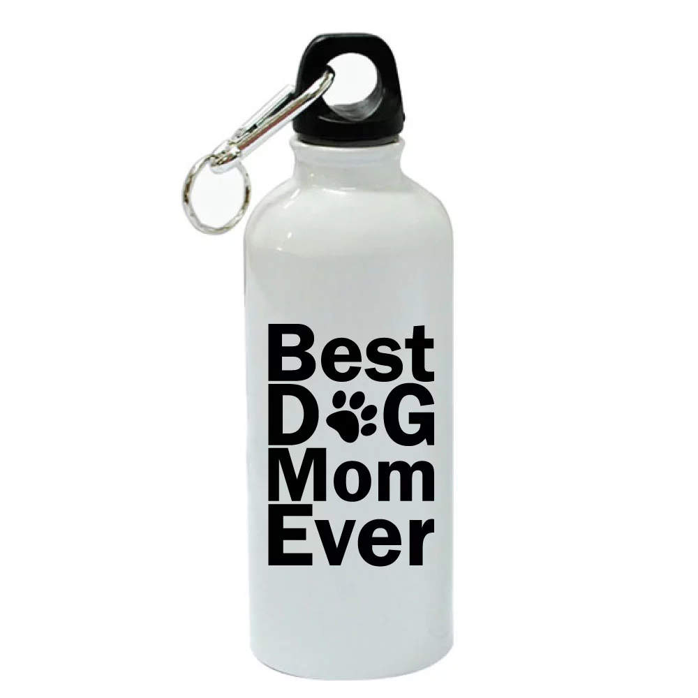 Best Dog Mom Ever White Aluminum Sports 20 oz Water Bottle