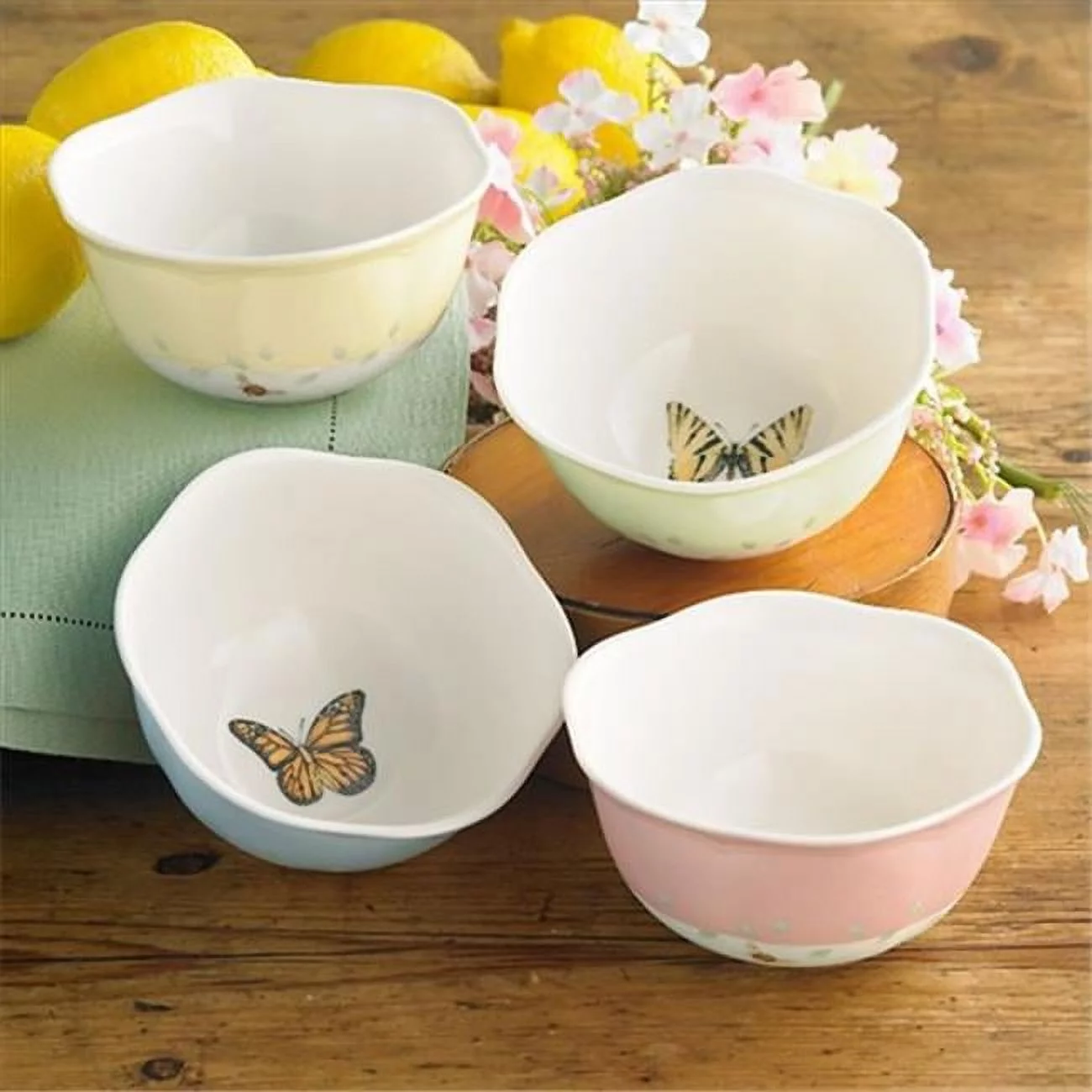 Lenox 791720 BUTTERFLY MDW DW DESSERT BOWLS S/4 - Pack of 1