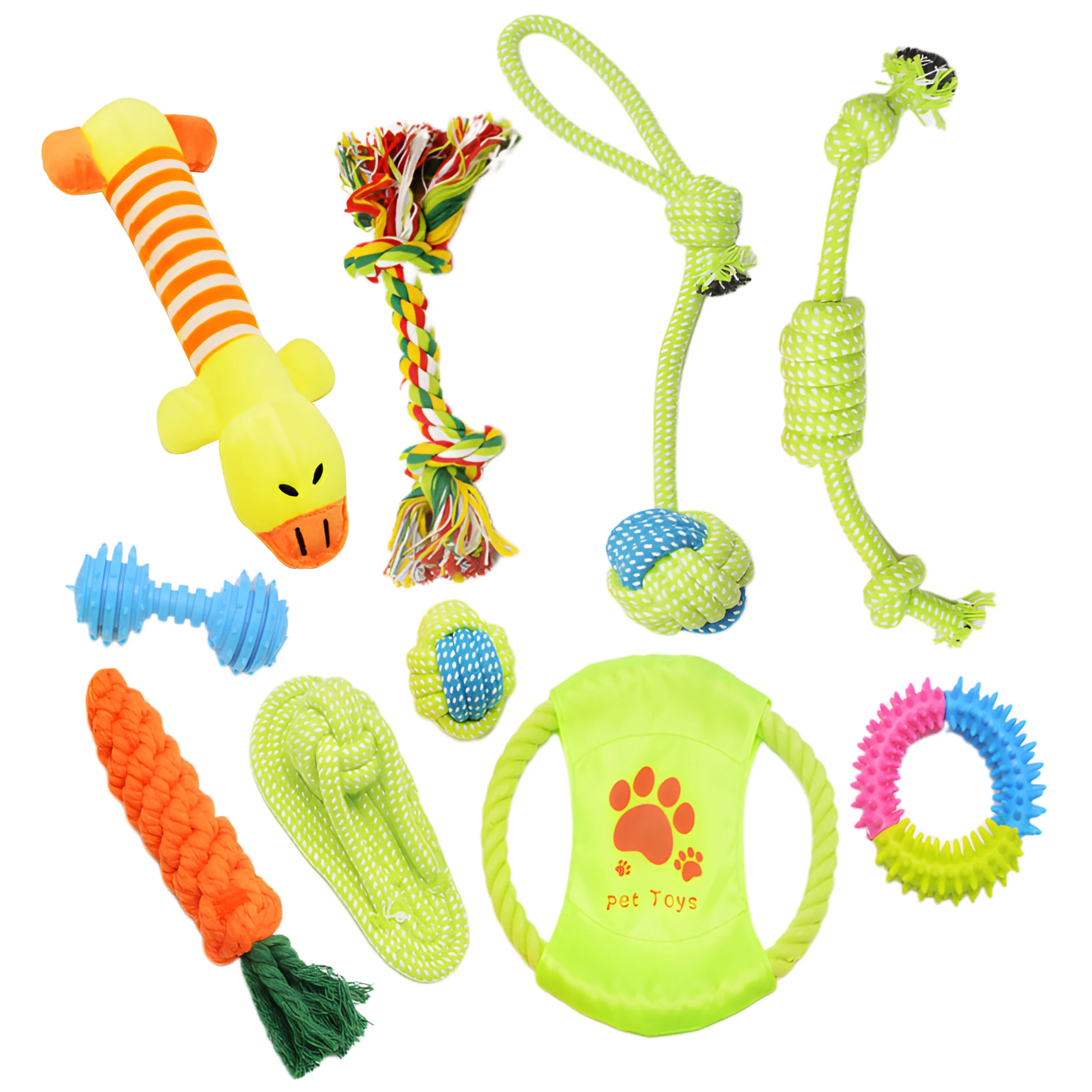 WZCPCV Dog Rope Toys Dog Chew Toys for Aggressive Chewers, Safety Material of Puppy Dog Teething Toys,Dog Toys for Small&Medium&Large Dog-10 Pack