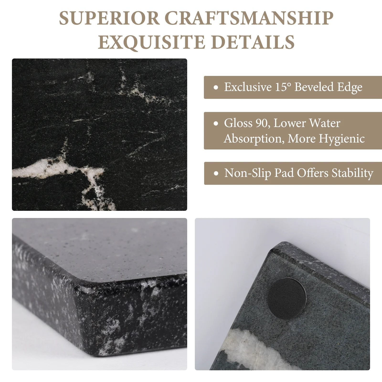 Koville Luxury Granite Rectangular Cutting Board (20