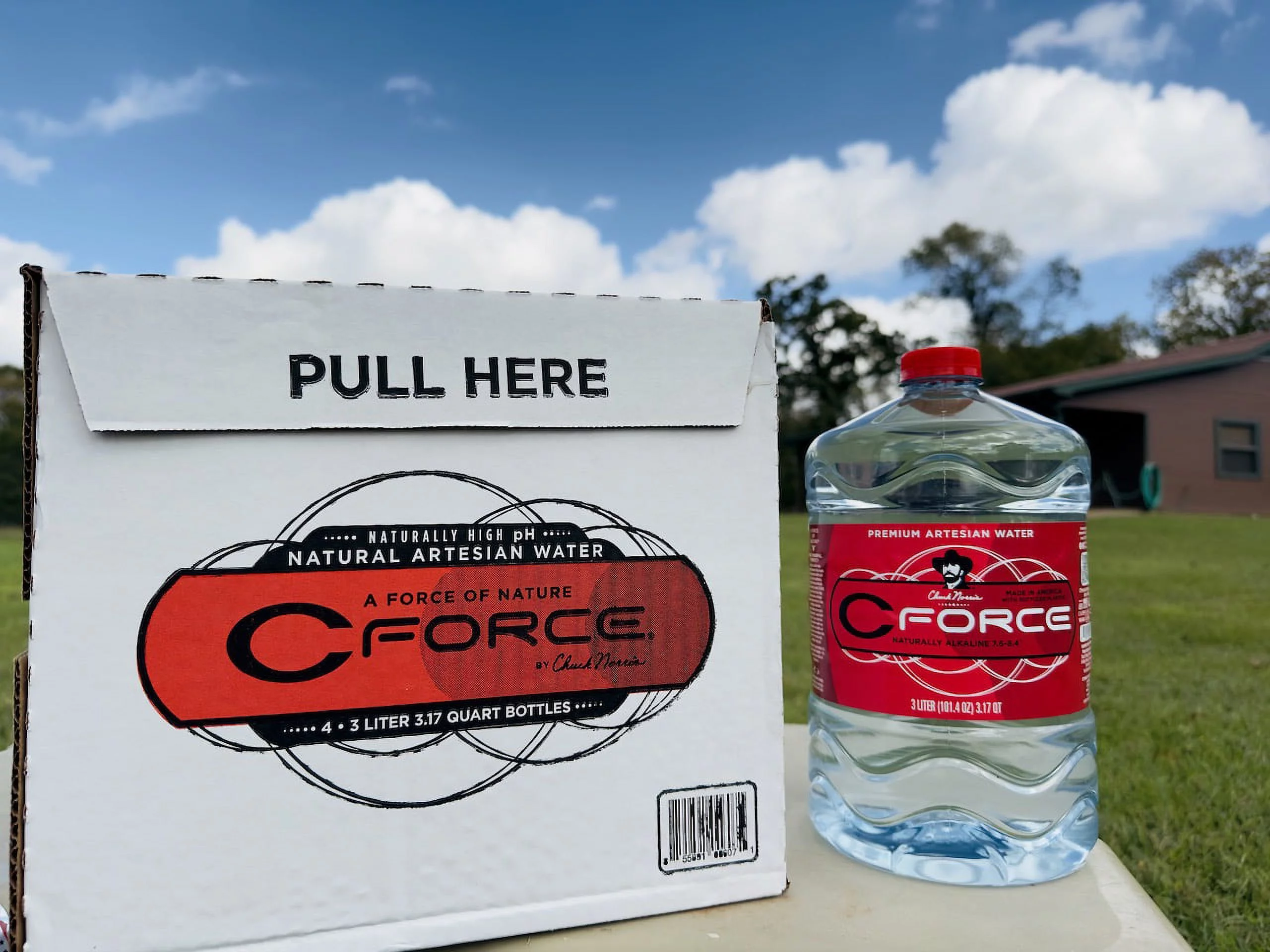 CForce Bottled Water, Naturally Alkaline Artesian Spring Water, 101.4 oz (3 Lt) Plastic Bottles (4 Pack)