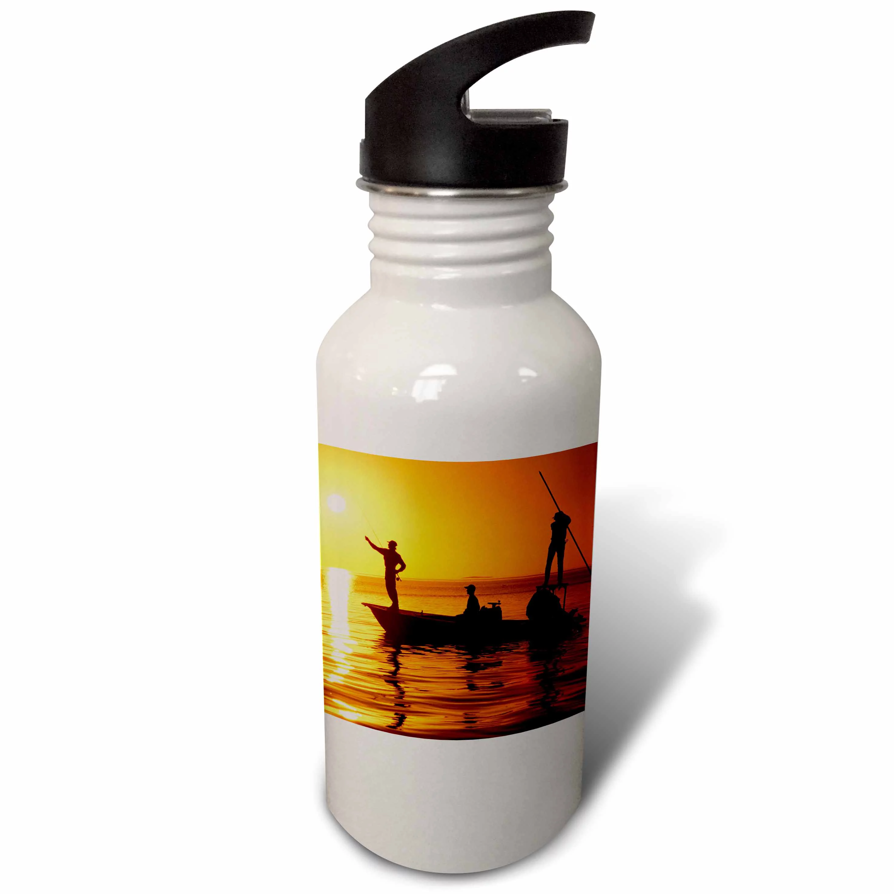 Flatboat Fly Fishing, Islamorada, Florida Keys - US10 DPB0009 - Douglas Peebles 21 oz Sports Water Bottle wb-89082-1