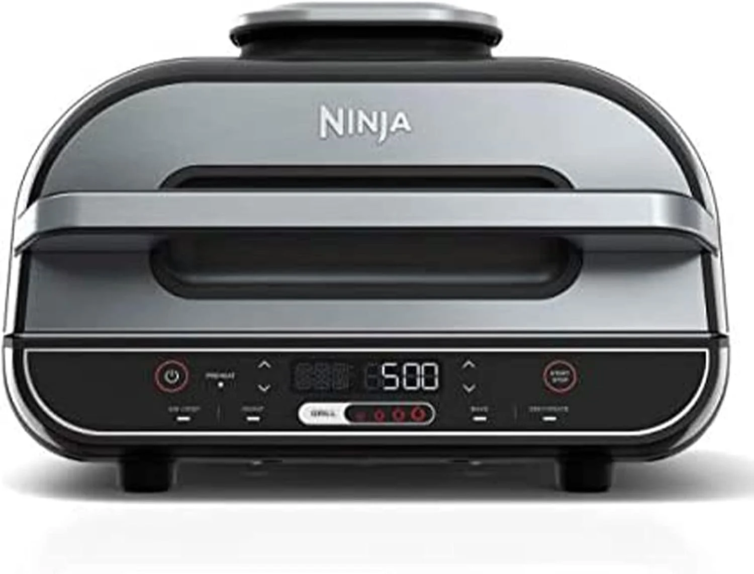 Open Box Ninja Foodi Smart XL 5-in-1 Indoor Grill with 4-Quart Air Fryer BG500A - Black